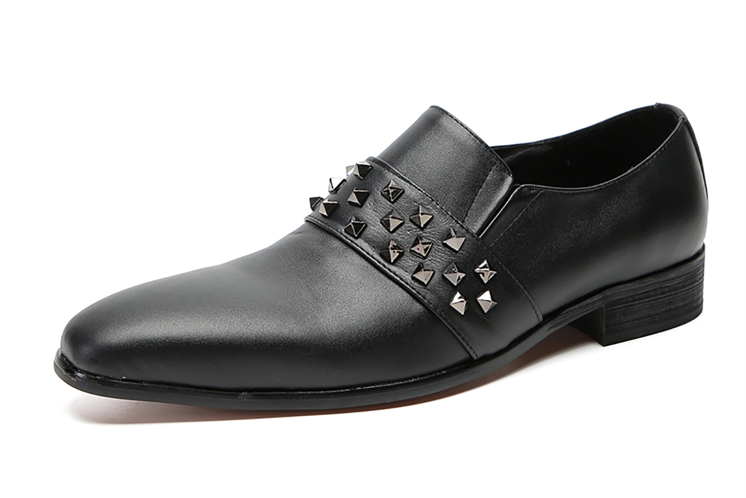 Men's Plain Toe Rivet Western Loafers