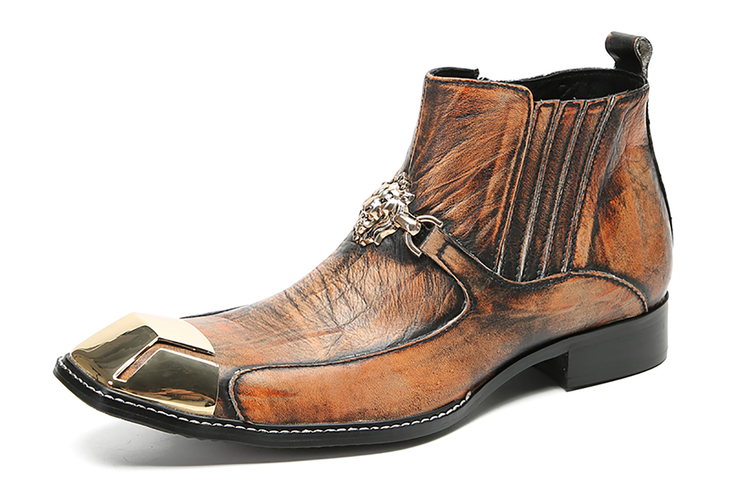Men's Casual Zipper Western Boots