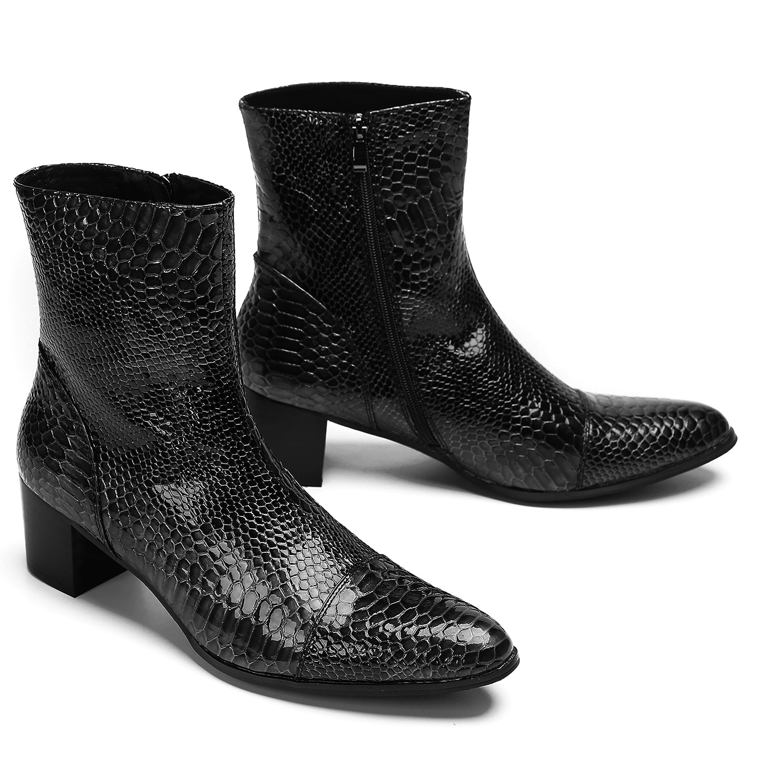 Men's Casual Metal-Tip Western Boots
