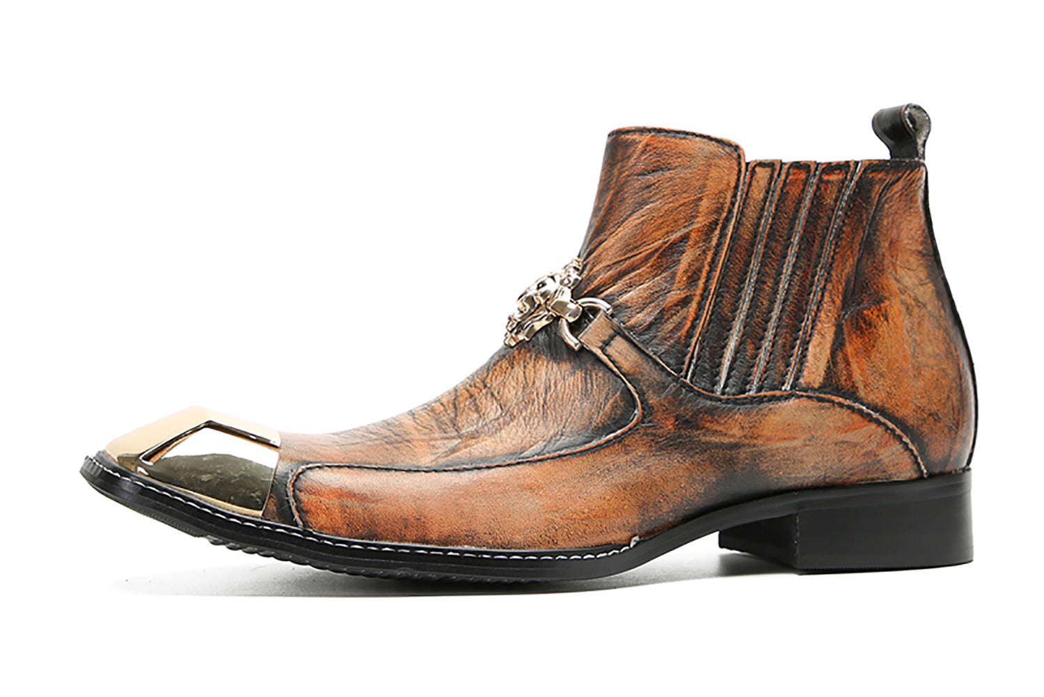 Men's Casual Zipper Western Boots