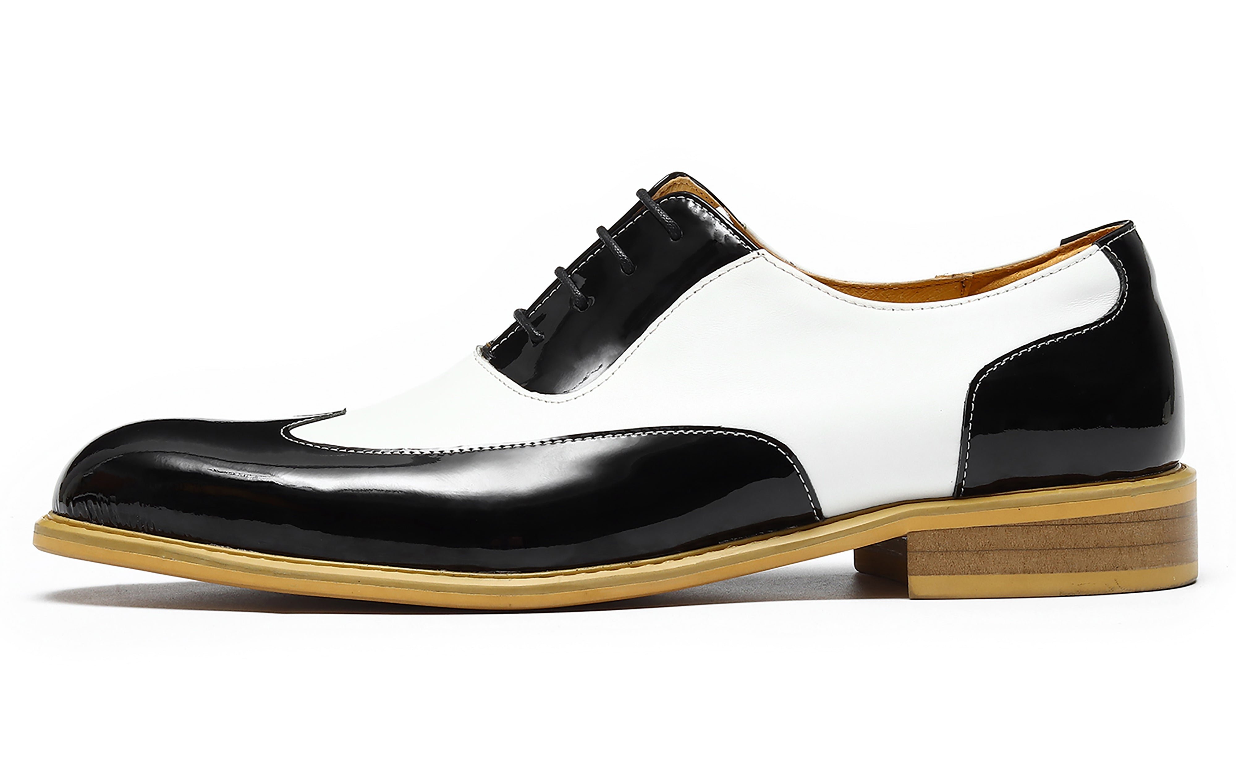 Men's Formal Oxford Shoes Black-White