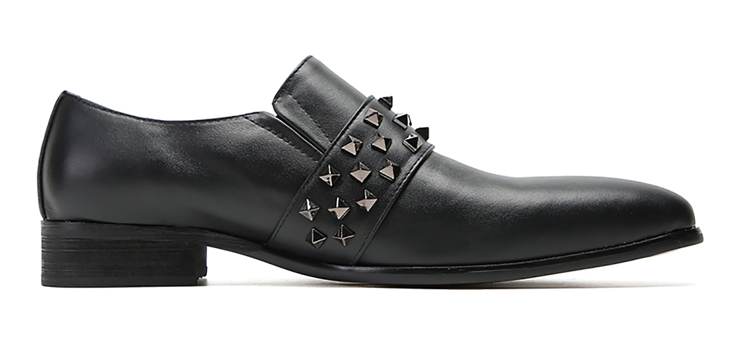 Men's Plain Toe Rivet Western Loafers