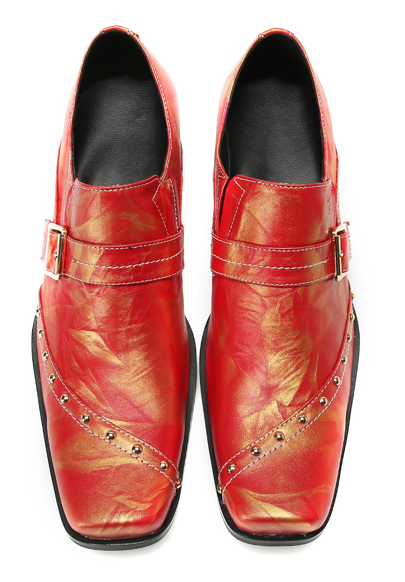 Mocasines estilo western Penny con correa tipo monje y hebilla con cuentas para hombre