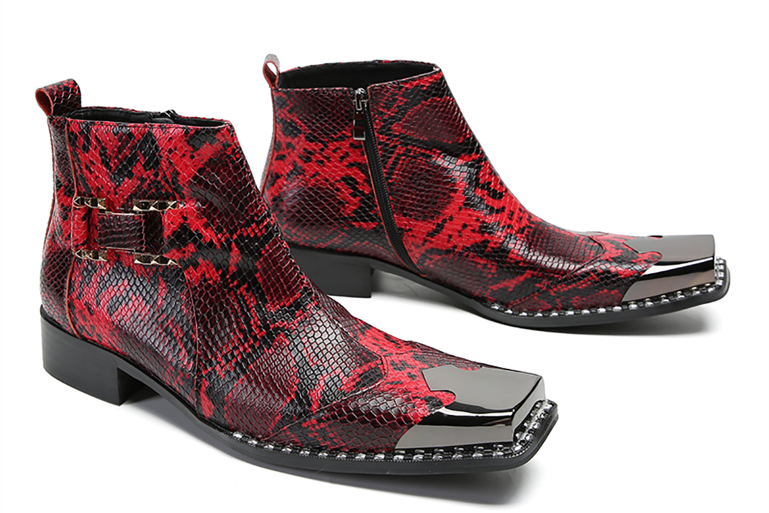 Men's Metal Square Toe Fashion Western Boots