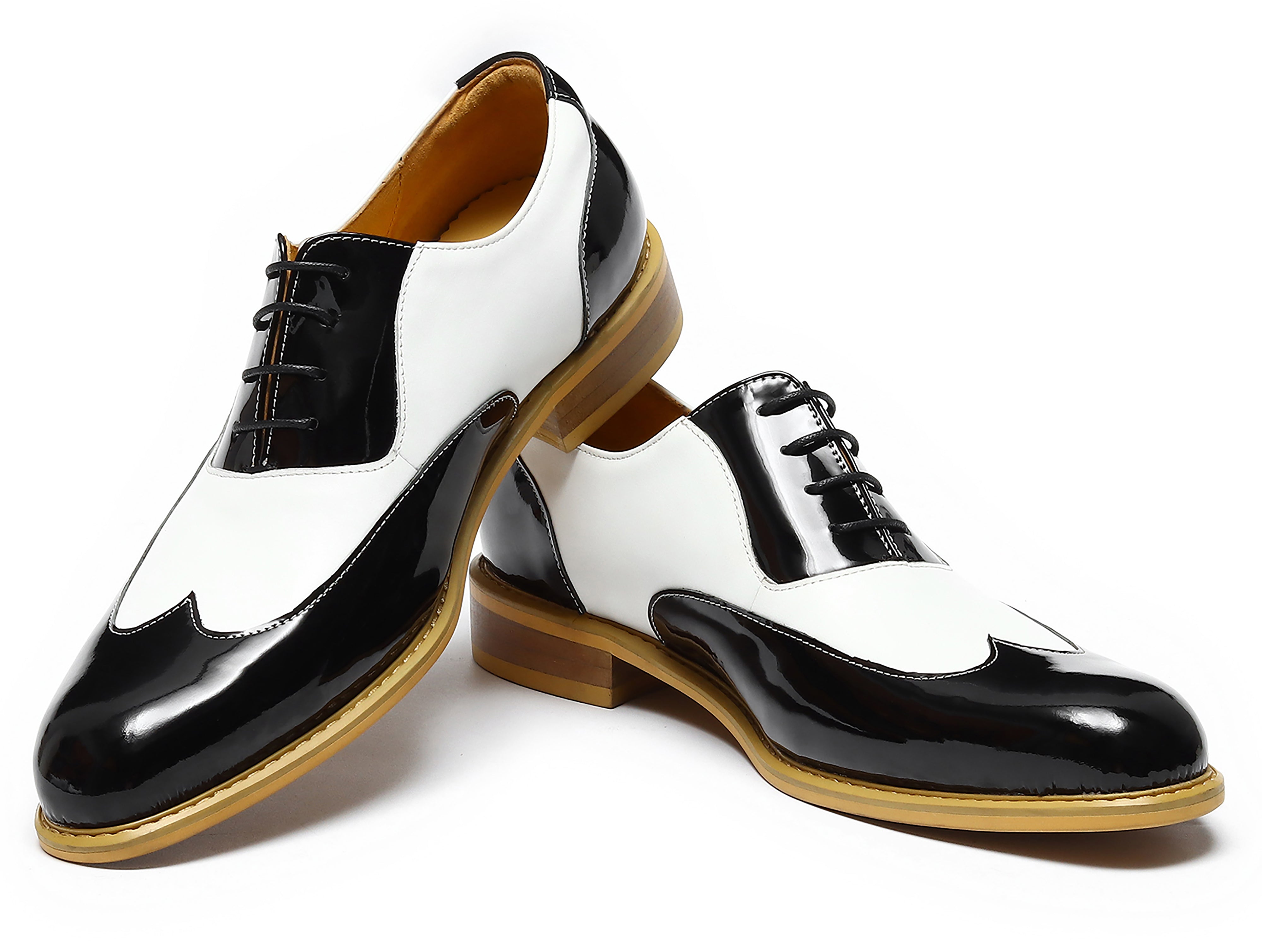 Men's Formal Oxford Shoes Black-White