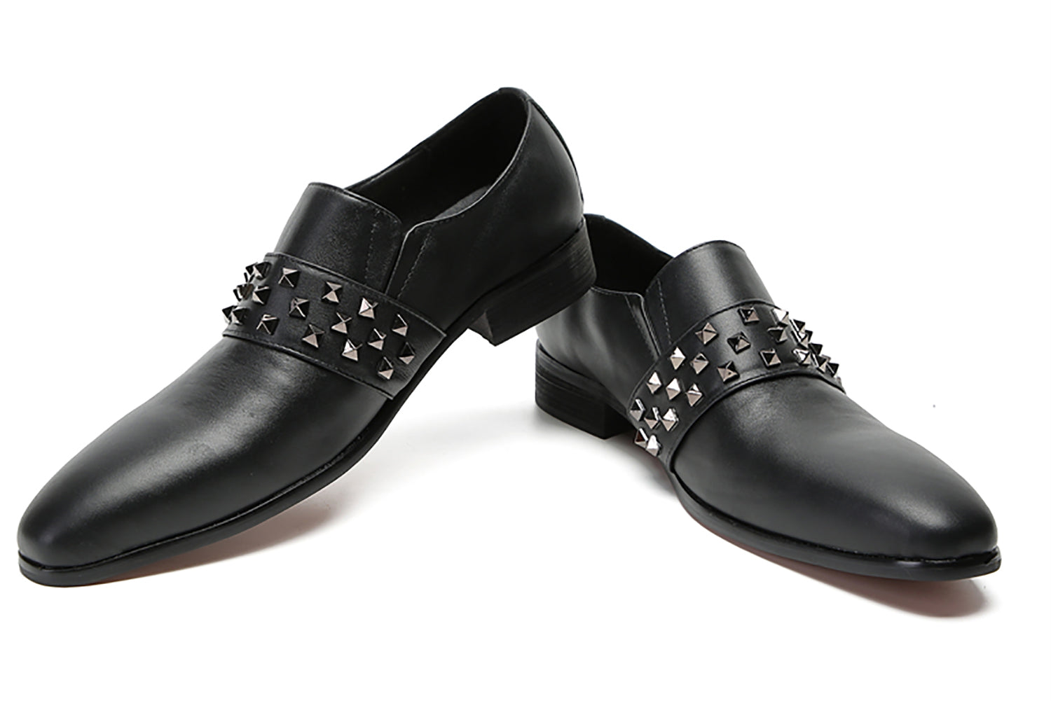 Men's Plain Toe Rivet Western Loafers