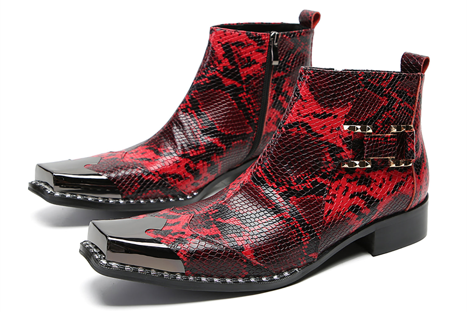 Men's Metal Square Toe Fashion Western Boots