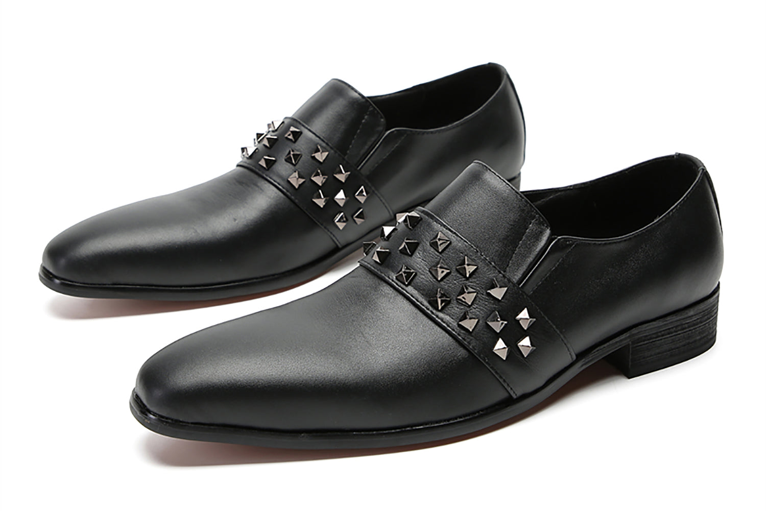 Men's Plain Toe Rivet Western Loafers