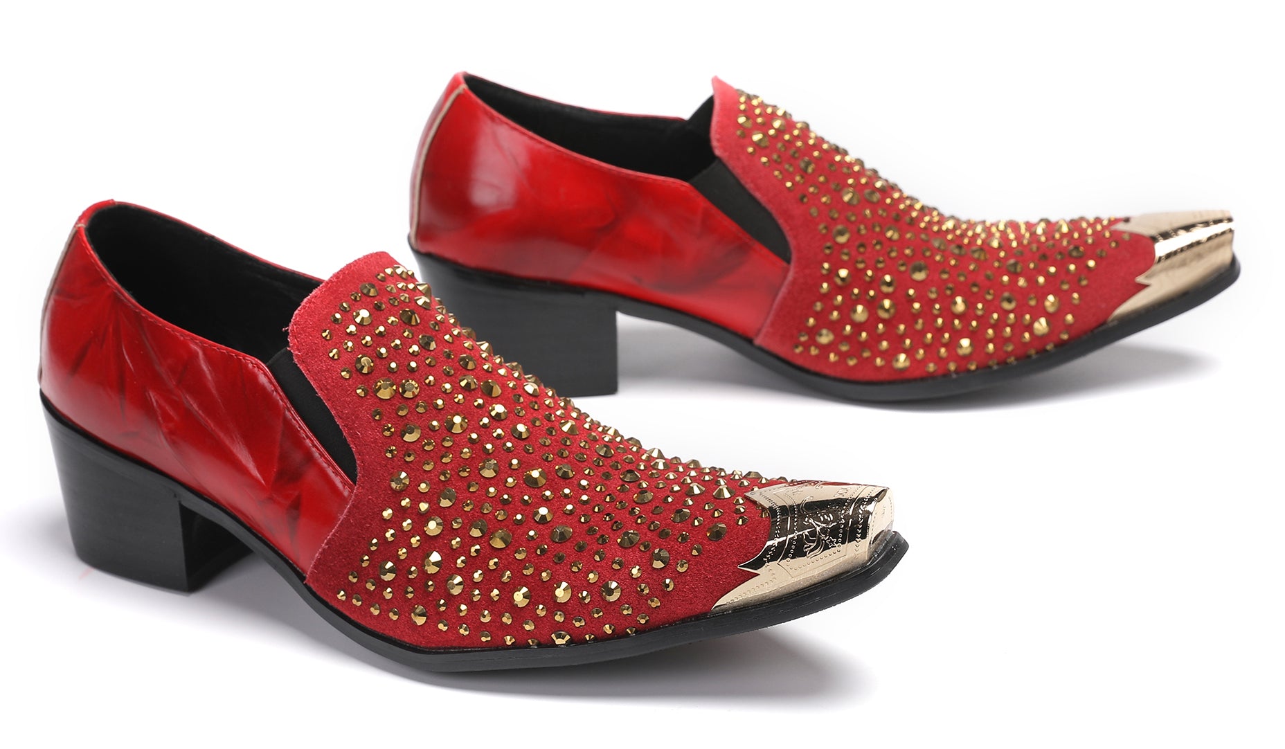 Men's Metal-Tip Toe Beaded Penny Loafers