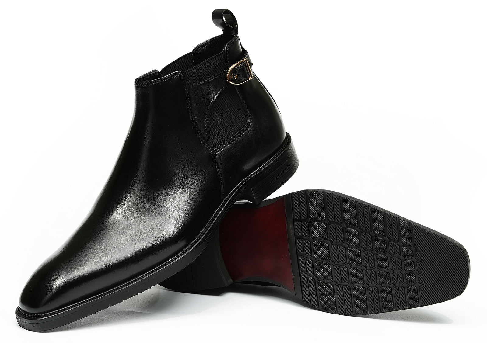 Men's Handmade Formal Buckle Chelsea Boots