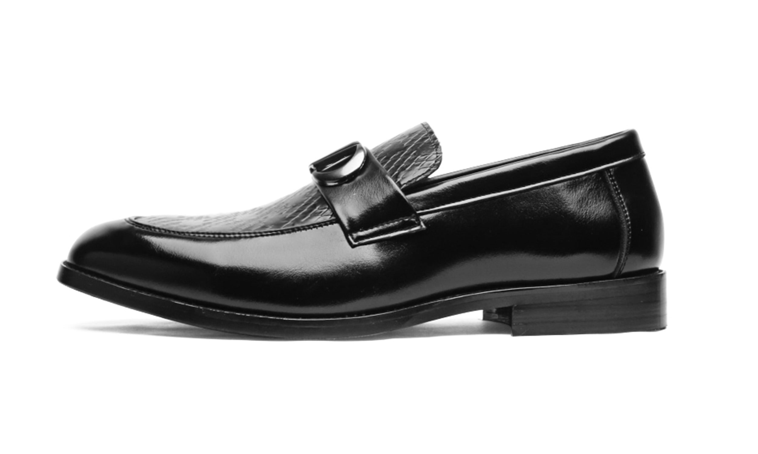 Mocasines de hombre de piel acolchada y repujada