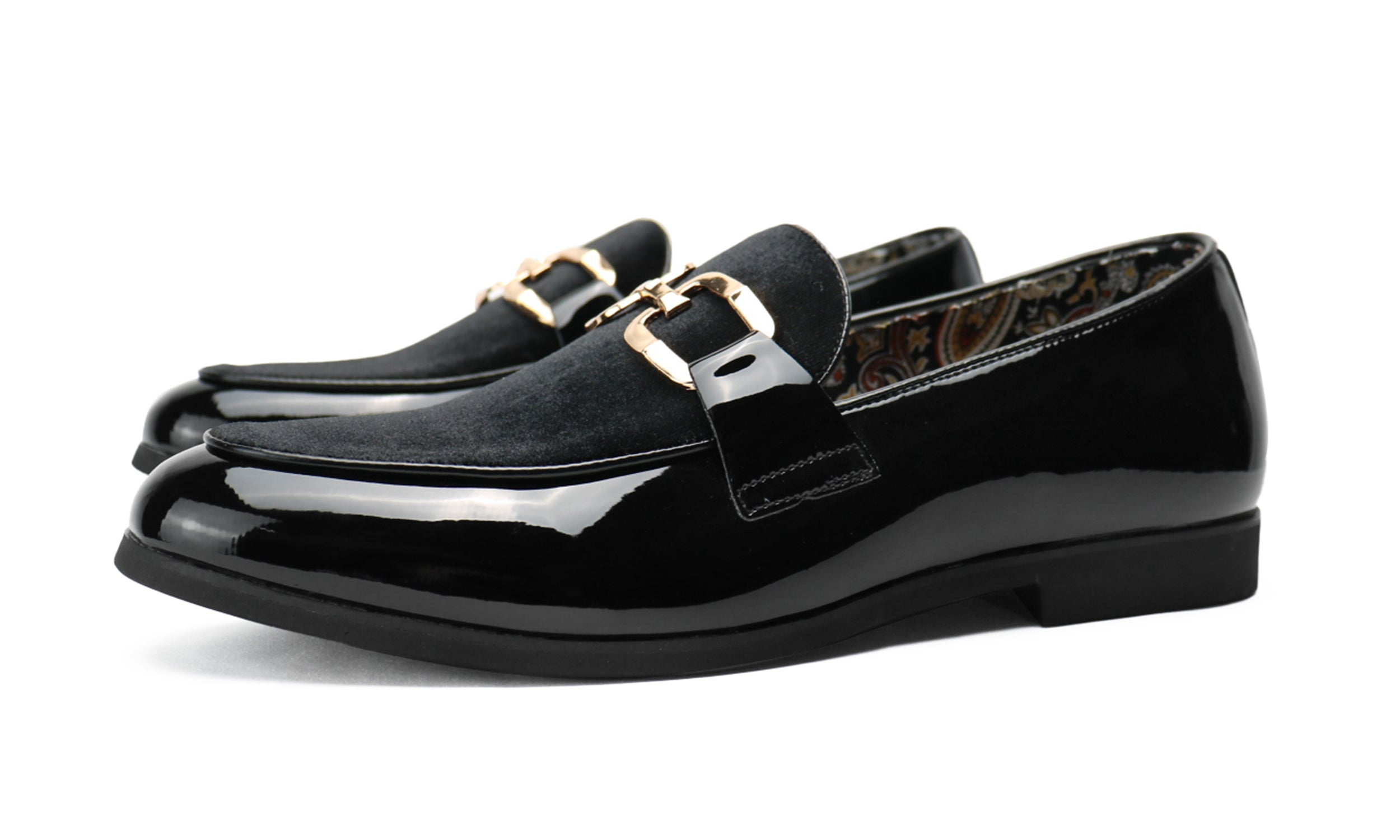 Men's Buckle-Detail Leather Loafers