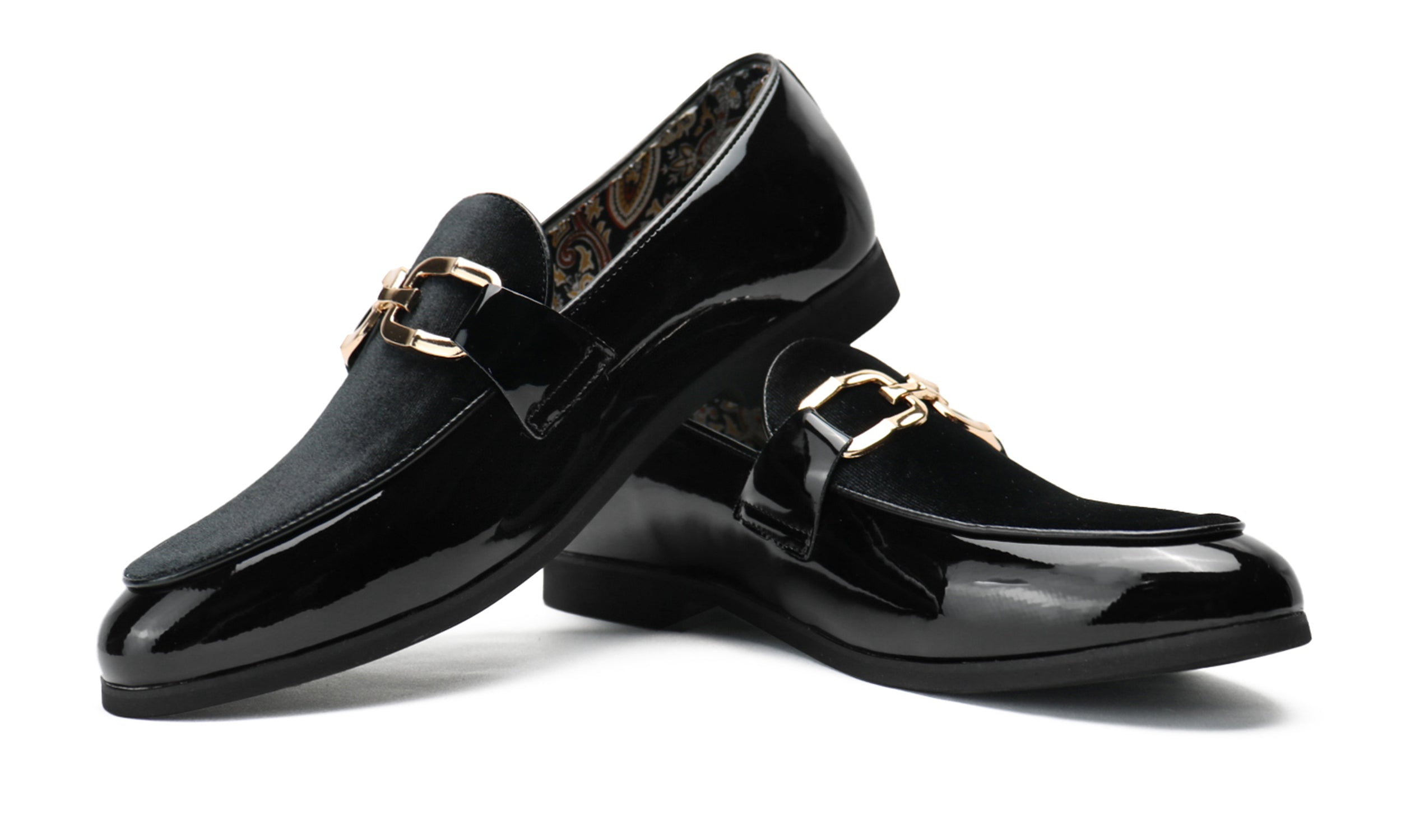 Men's Buckle-Detail Leather Loafers