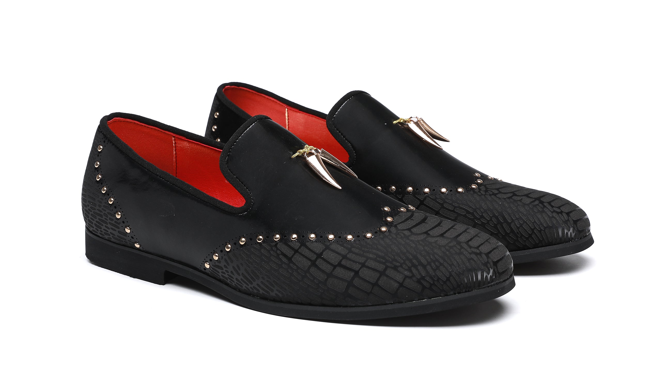 Mocasines Brogues con tachuelas para hombre