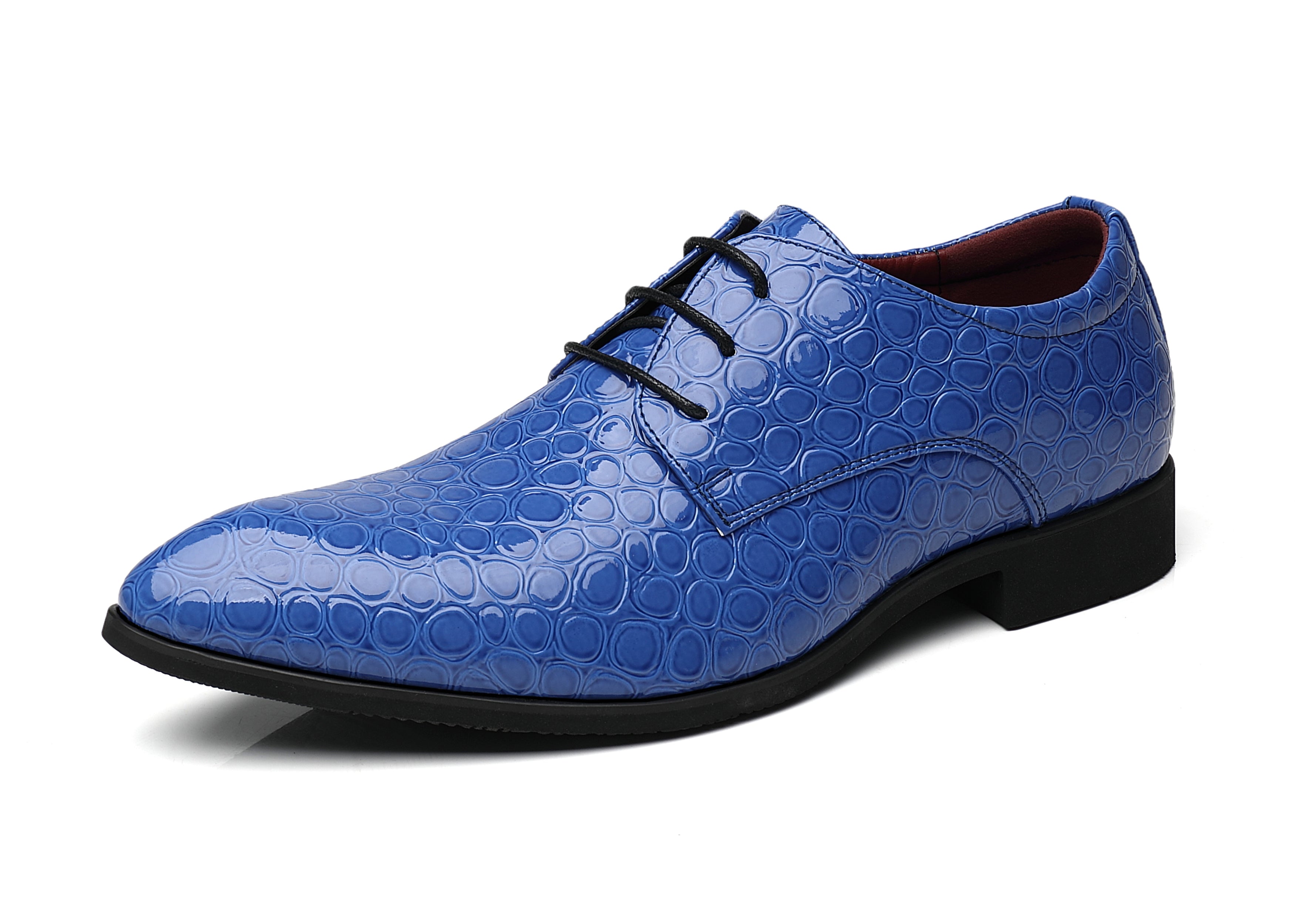 Zapatos Derby de charol de cocodrilo para hombre