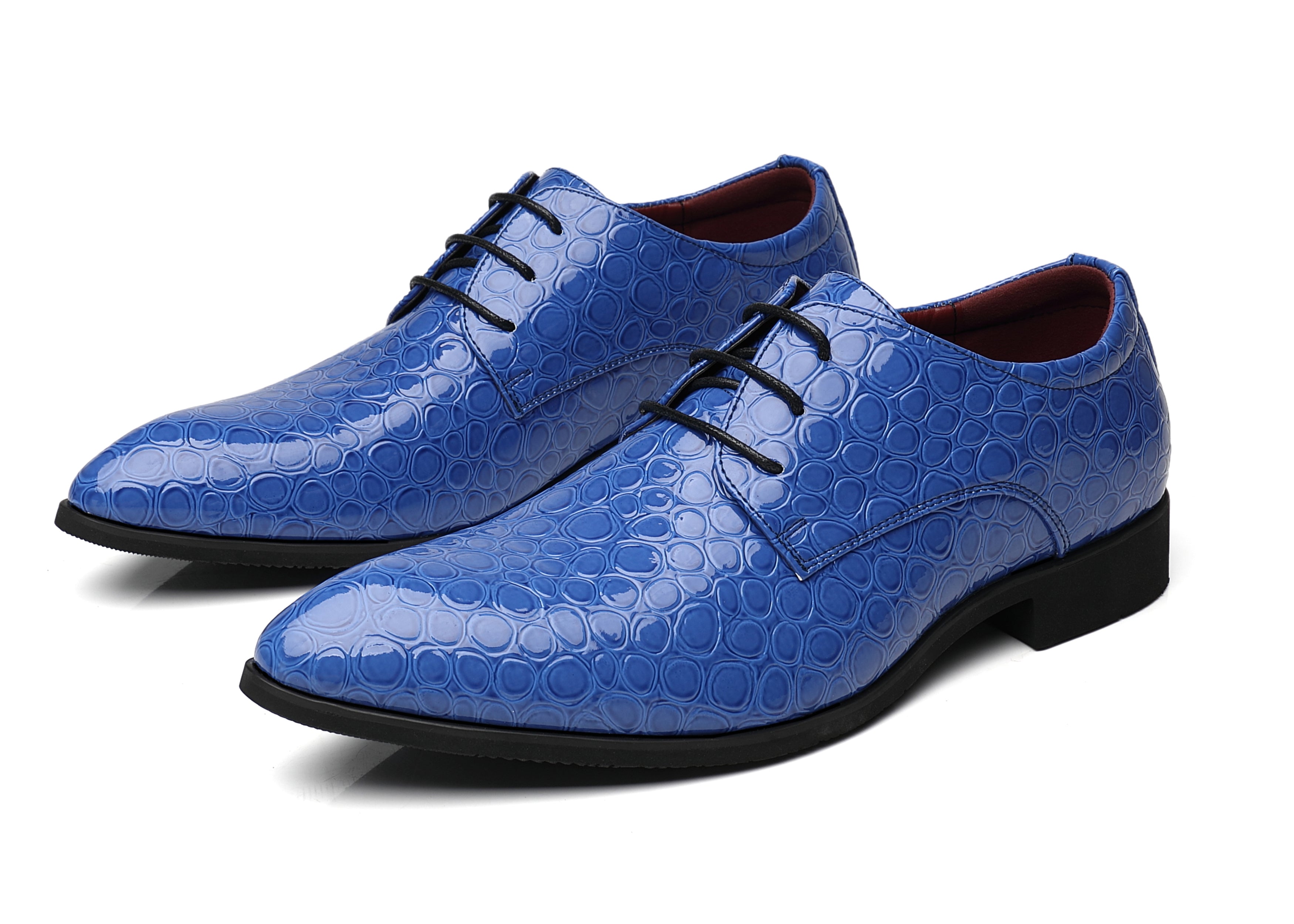 Zapatos Derby de charol de cocodrilo para hombre