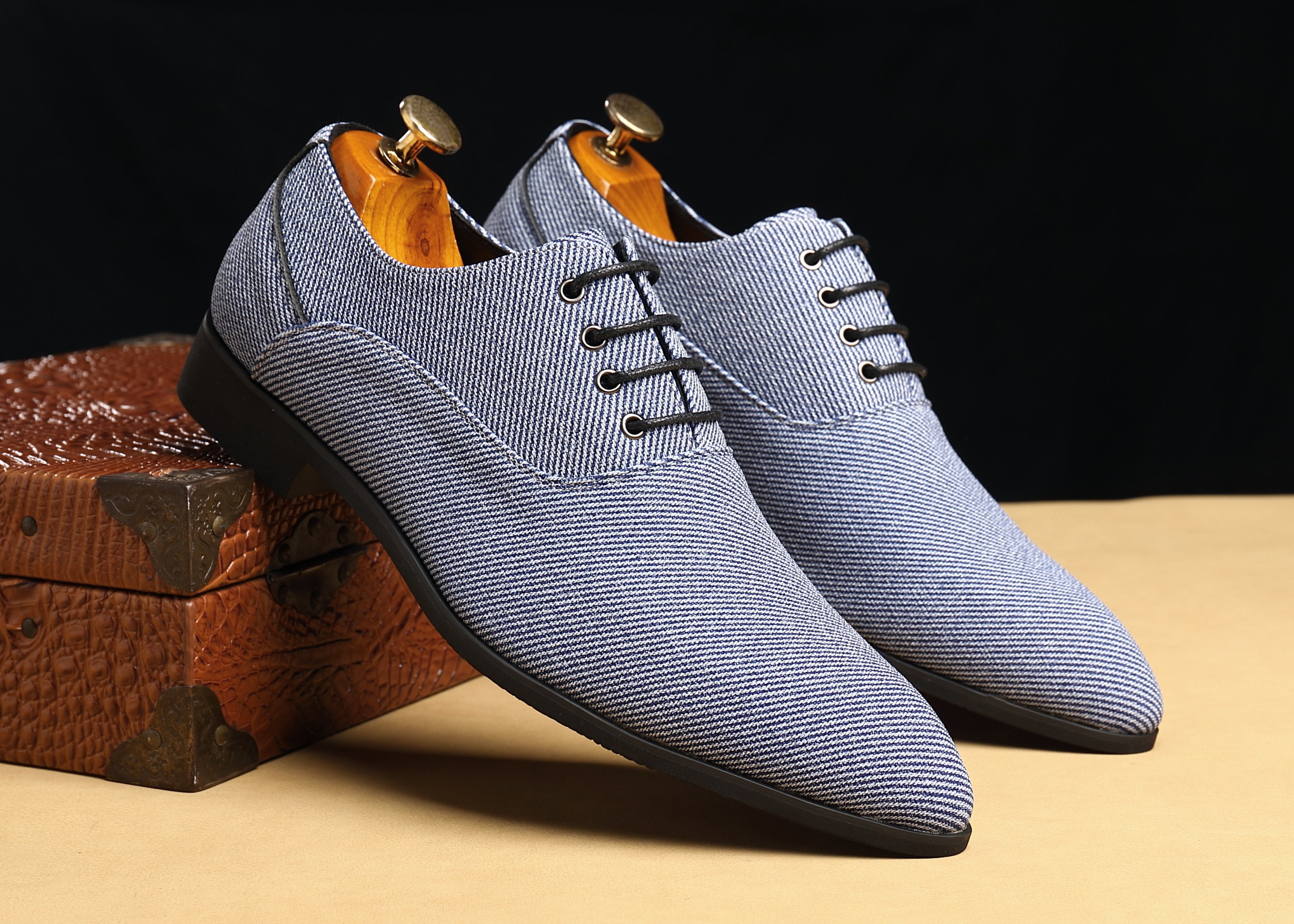 Men's Denim Stripes Oxfords