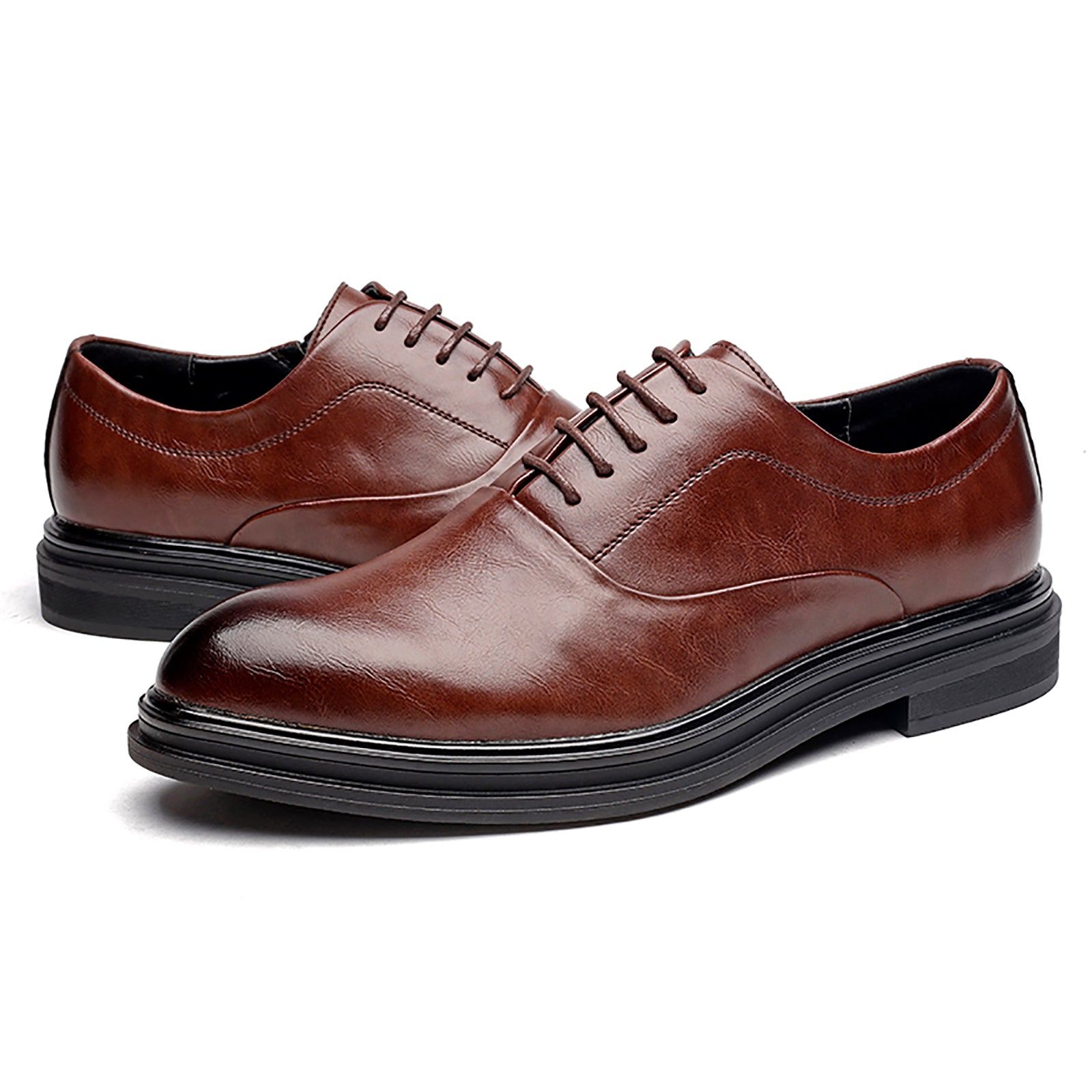 Zapatos Oxford clásicos de cuero para hombre