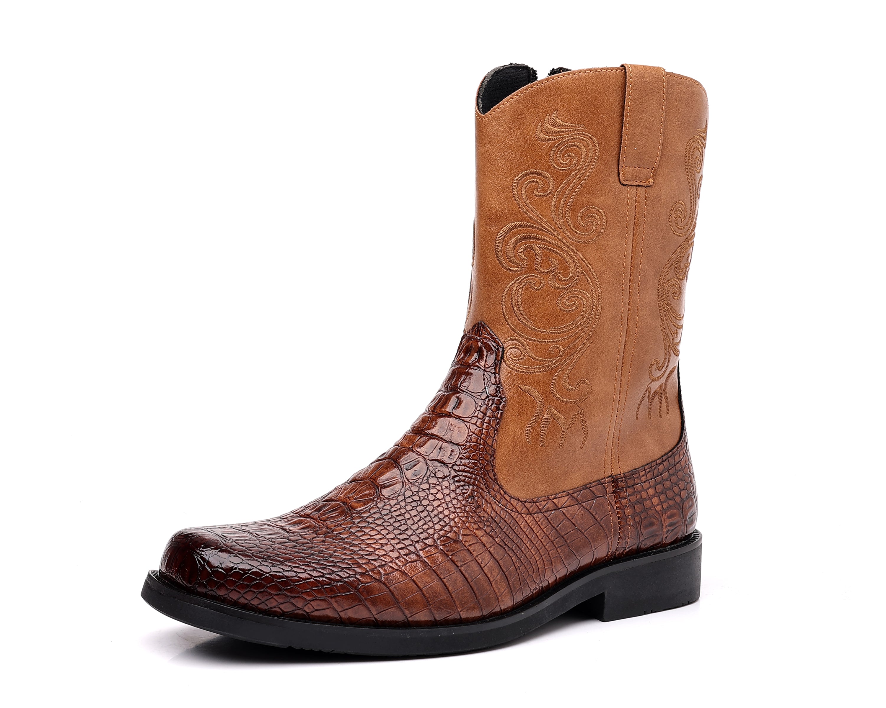 Men's Crocodile Western Cowboy Boots