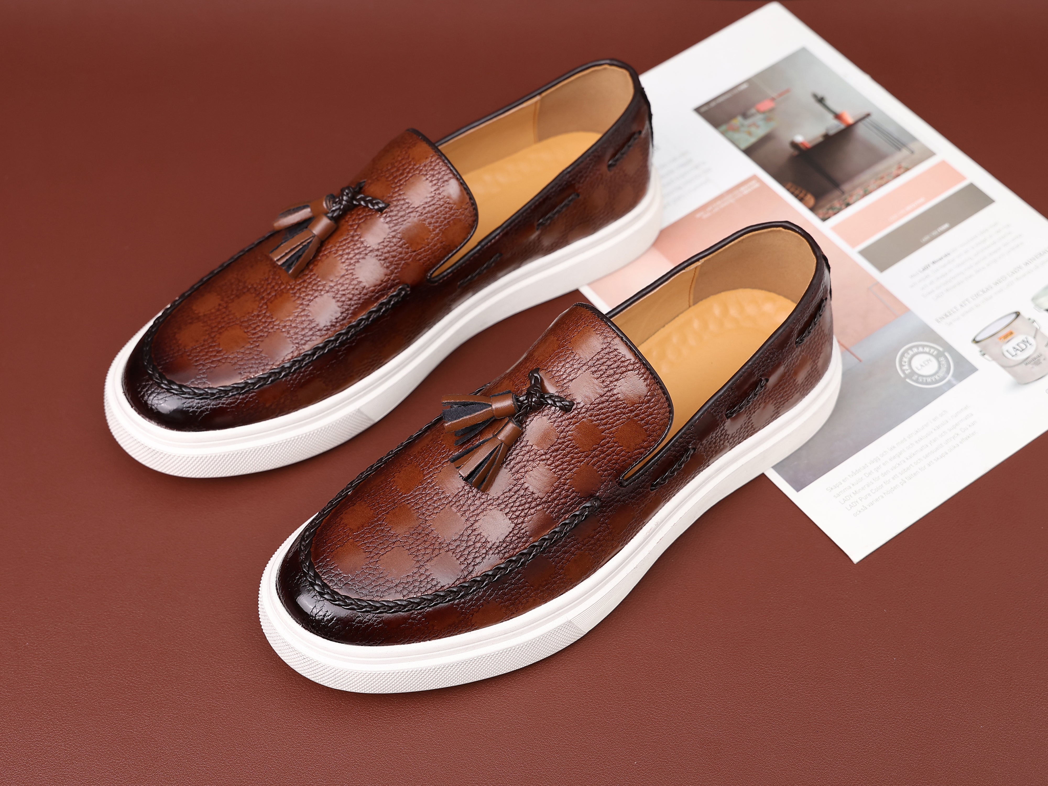 Men's Tassel Braided Loafers