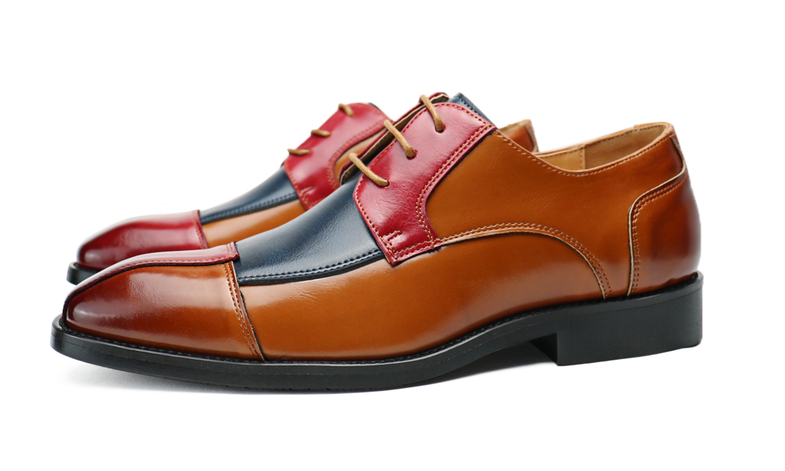 Men's Colour Panelled Derby Shoes