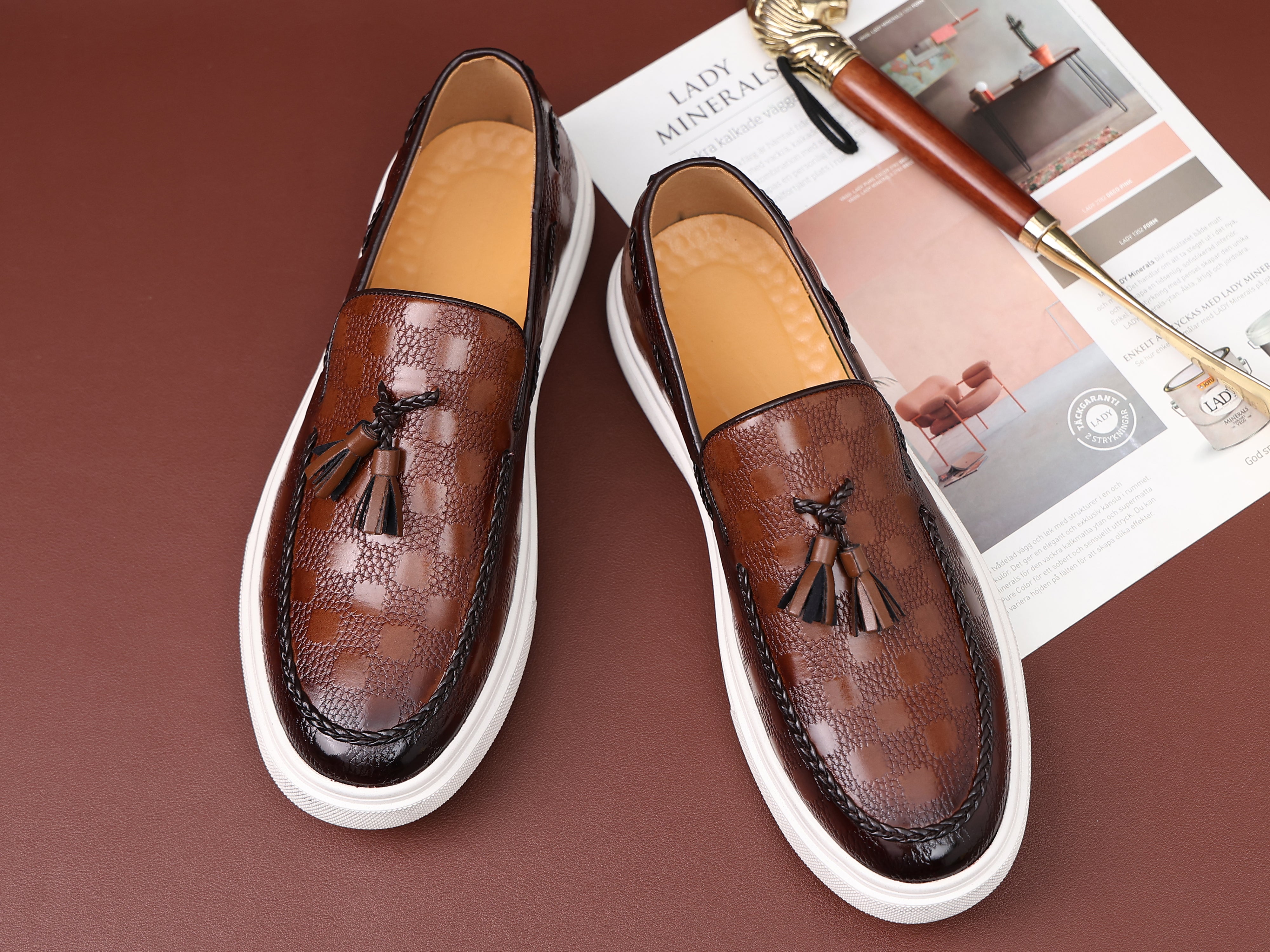 Men's Tassel Braided Loafers