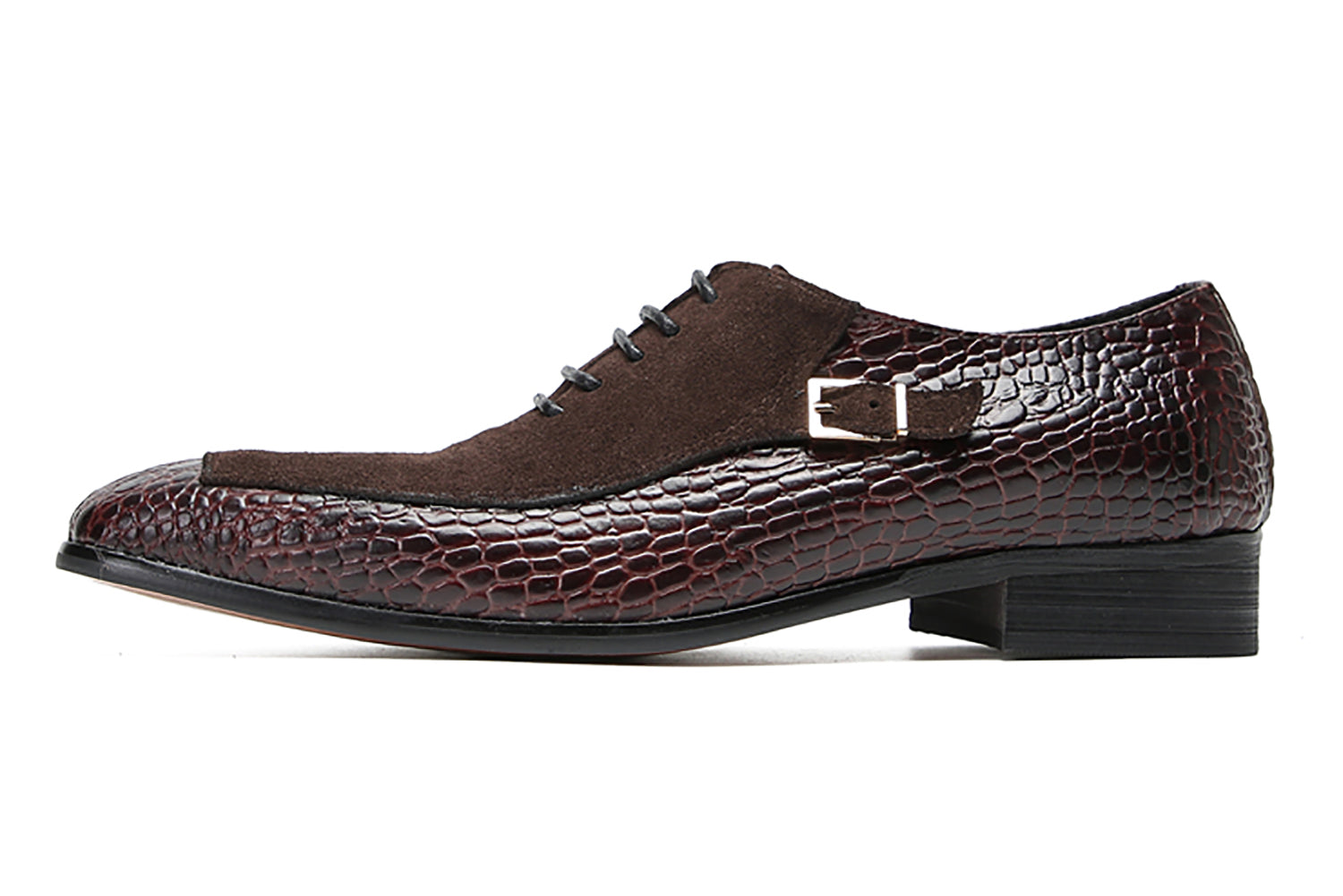 Men's Crocodile Texture Formal Oxfords