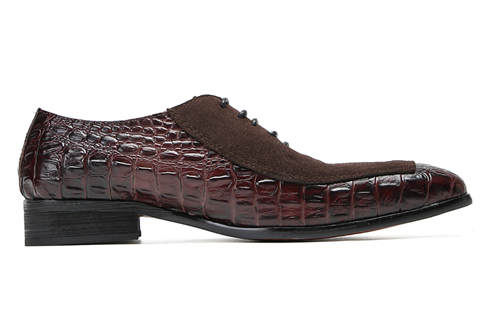 Men's Crocodile Texture Formal Oxfords