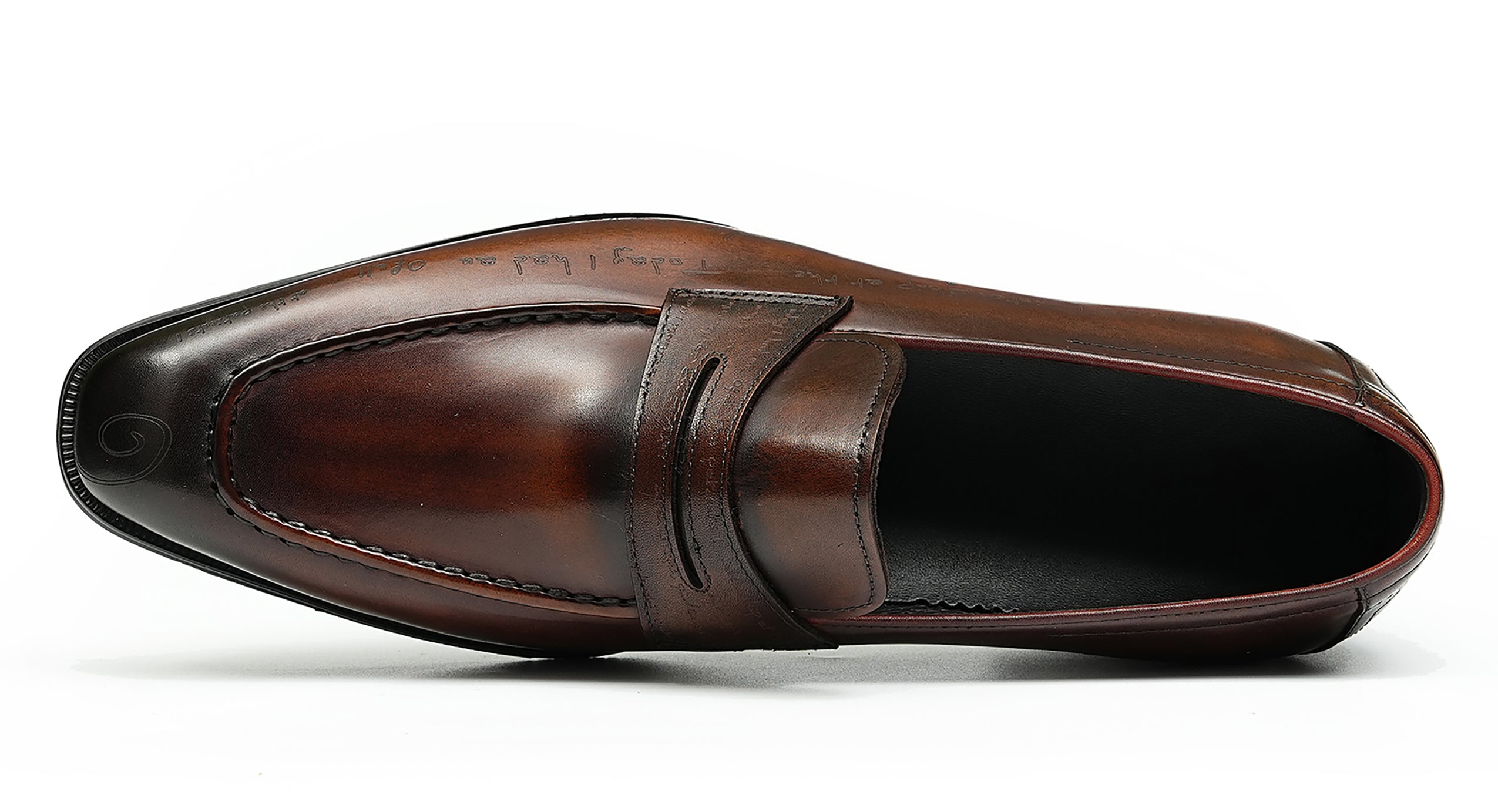 Mocasines Penny Brogues de esmoquin a la moda para hombre