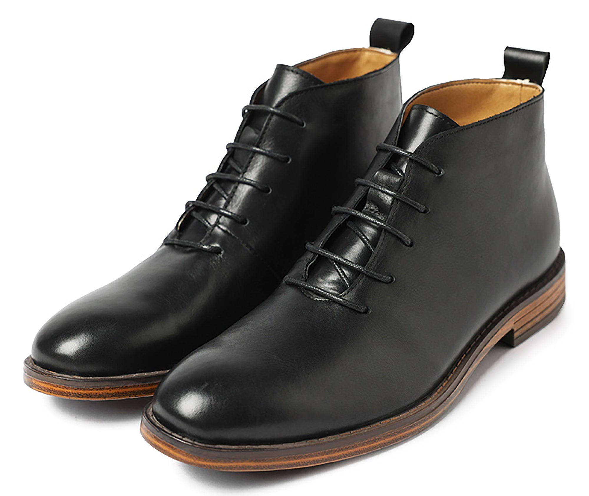 Men's Genuine Handmade Plain Toe Chukka Derby Boots