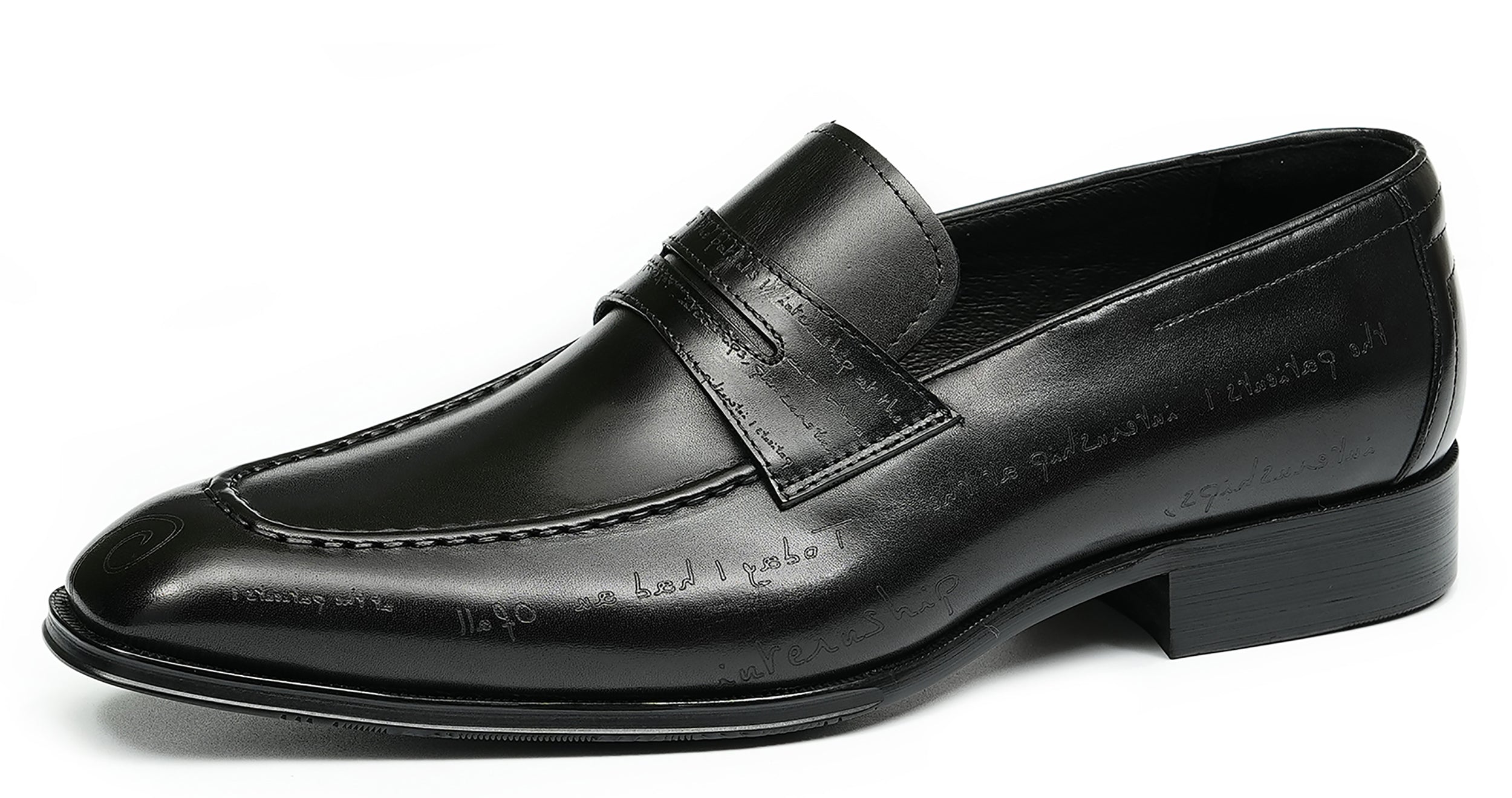 Mocasines Penny Brogues de esmoquin a la moda para hombre