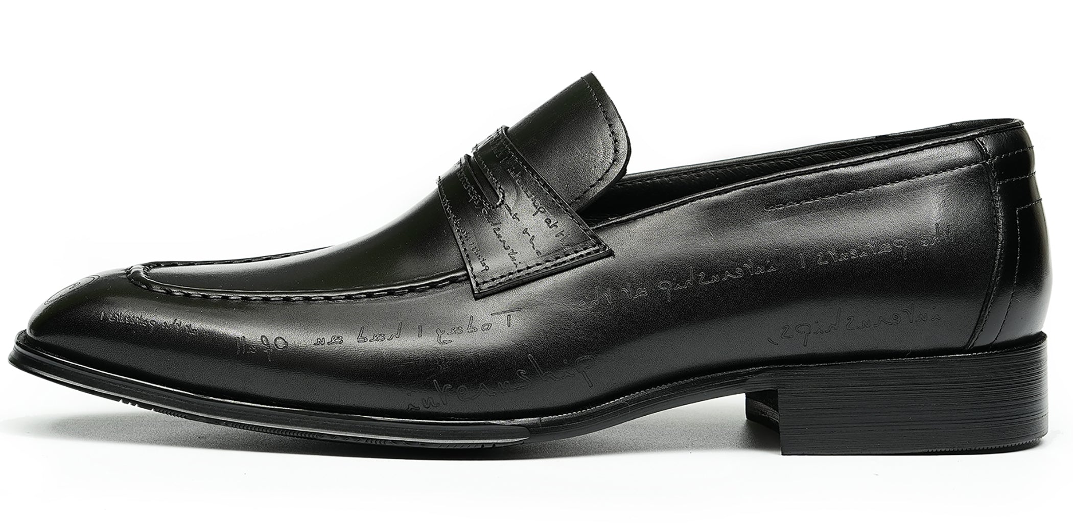 Mocasines Penny Brogues de esmoquin a la moda para hombre