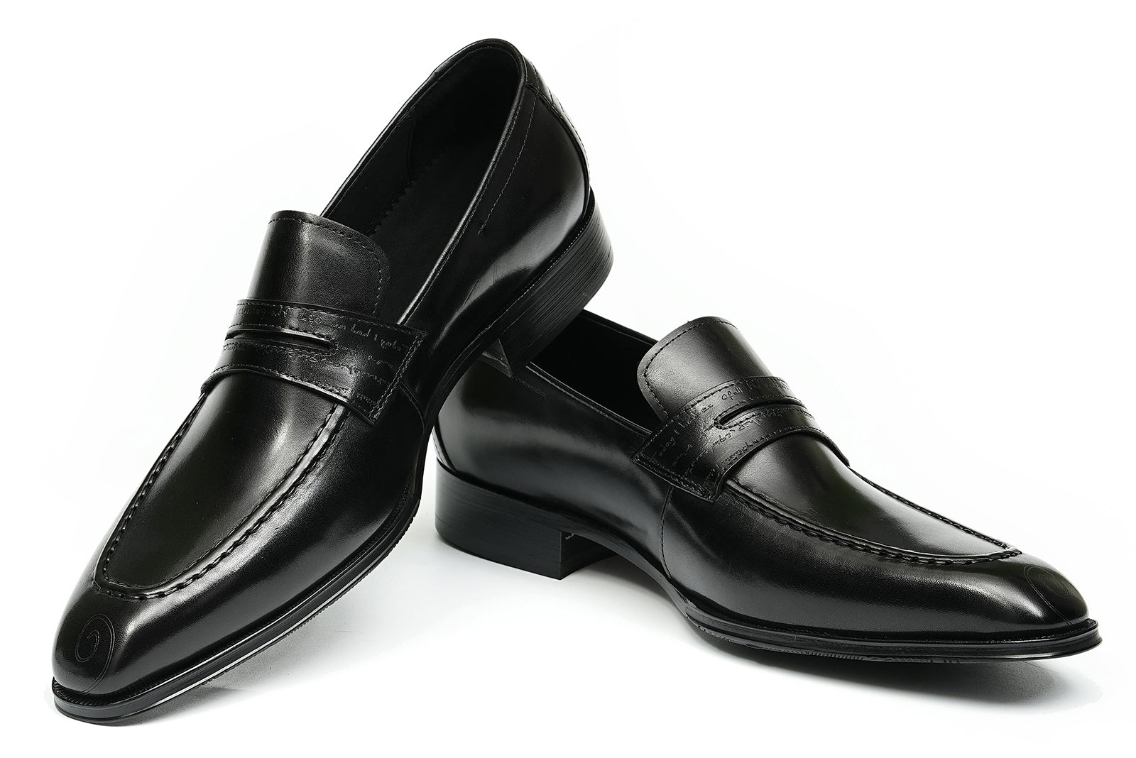 Mocasines Penny Brogues de esmoquin a la moda para hombre