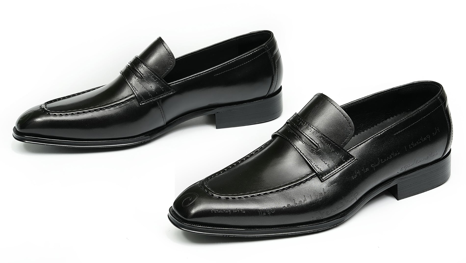 Mocasines Penny Brogues de esmoquin a la moda para hombre