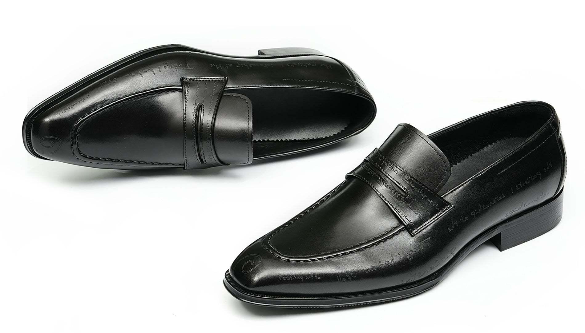 Mocasines Penny Brogues de esmoquin a la moda para hombre