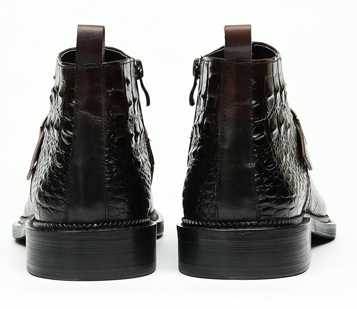 Men's Fashion Handmade Buckle Dress Boots