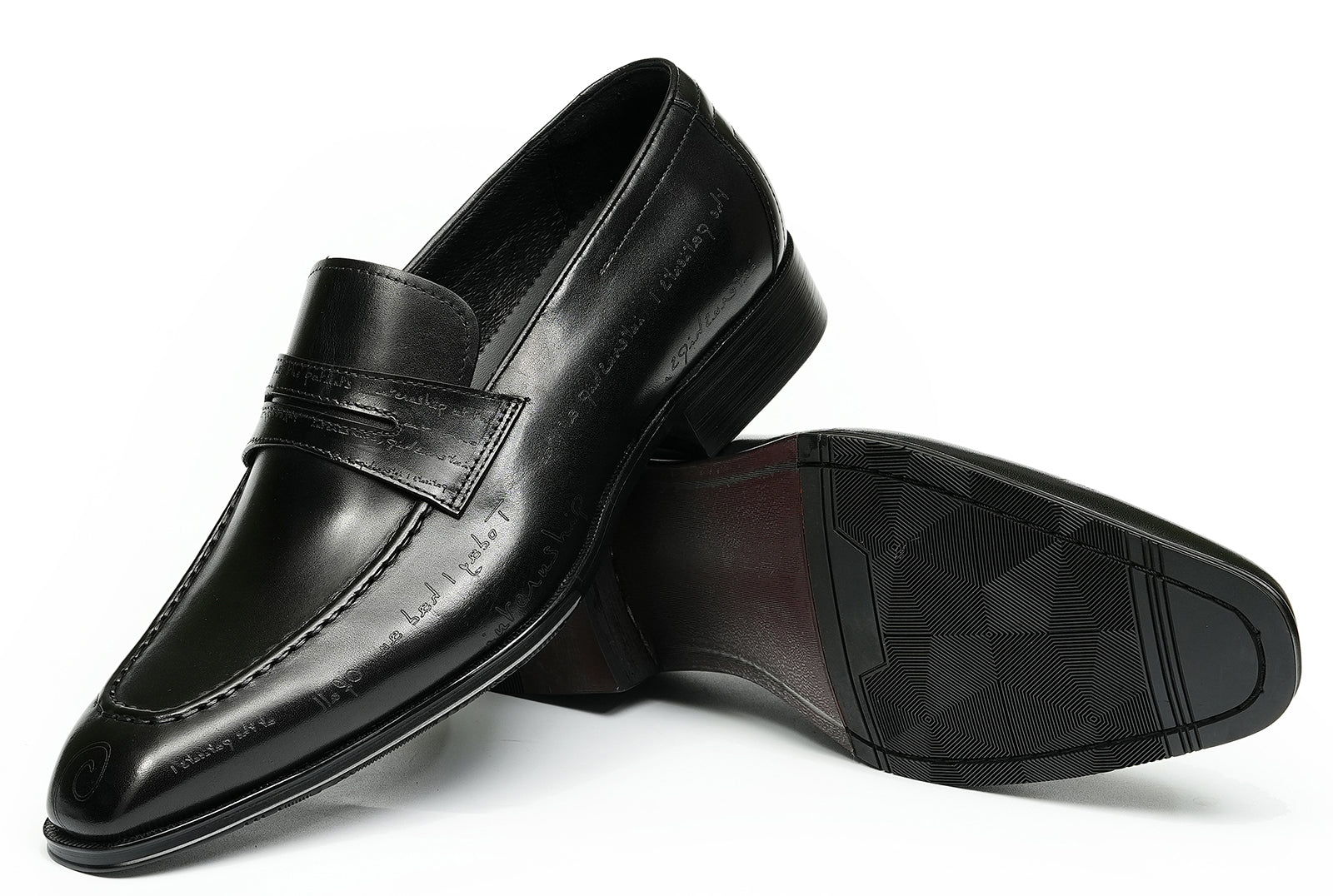 Mocasines Penny Brogues de esmoquin a la moda para hombre