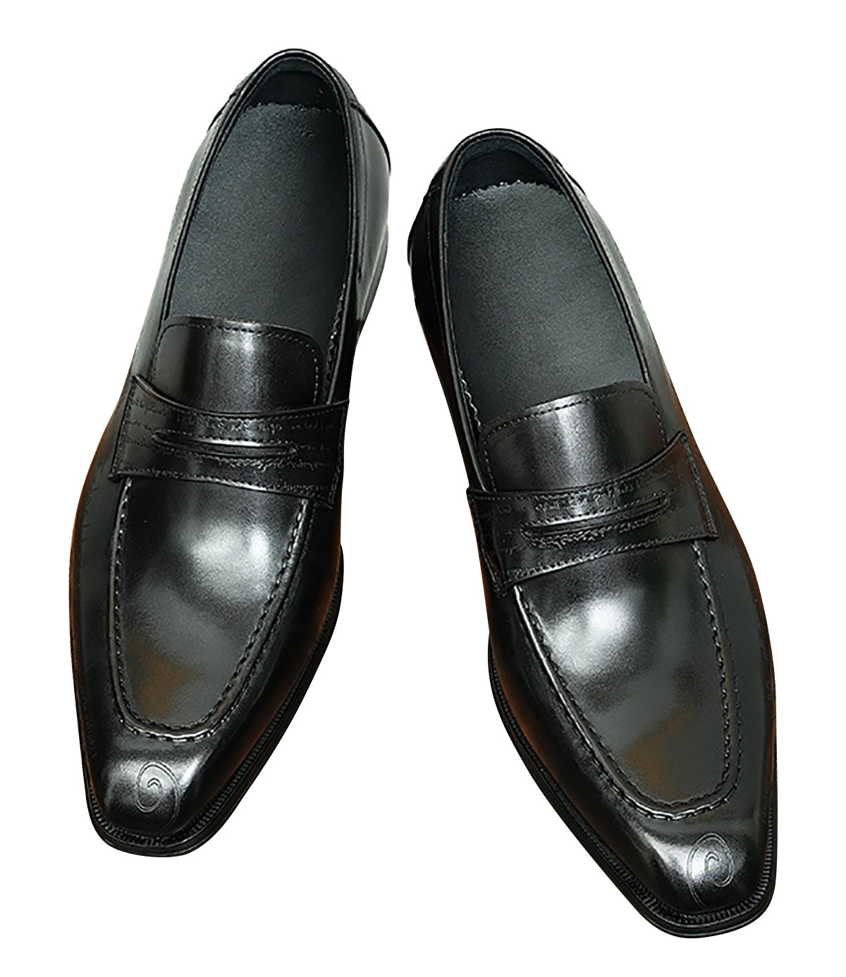 Mocasines Penny Brogues de esmoquin a la moda para hombre