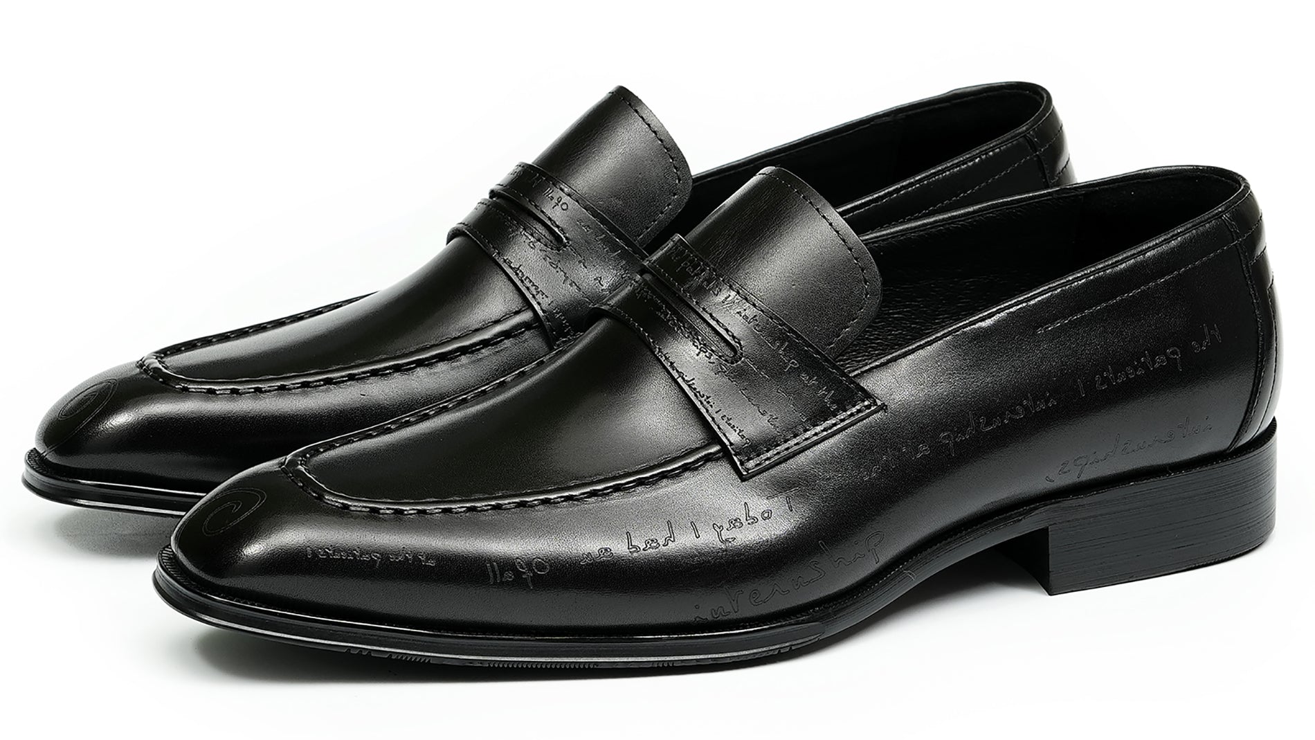 Mocasines Penny Brogues de esmoquin a la moda para hombre