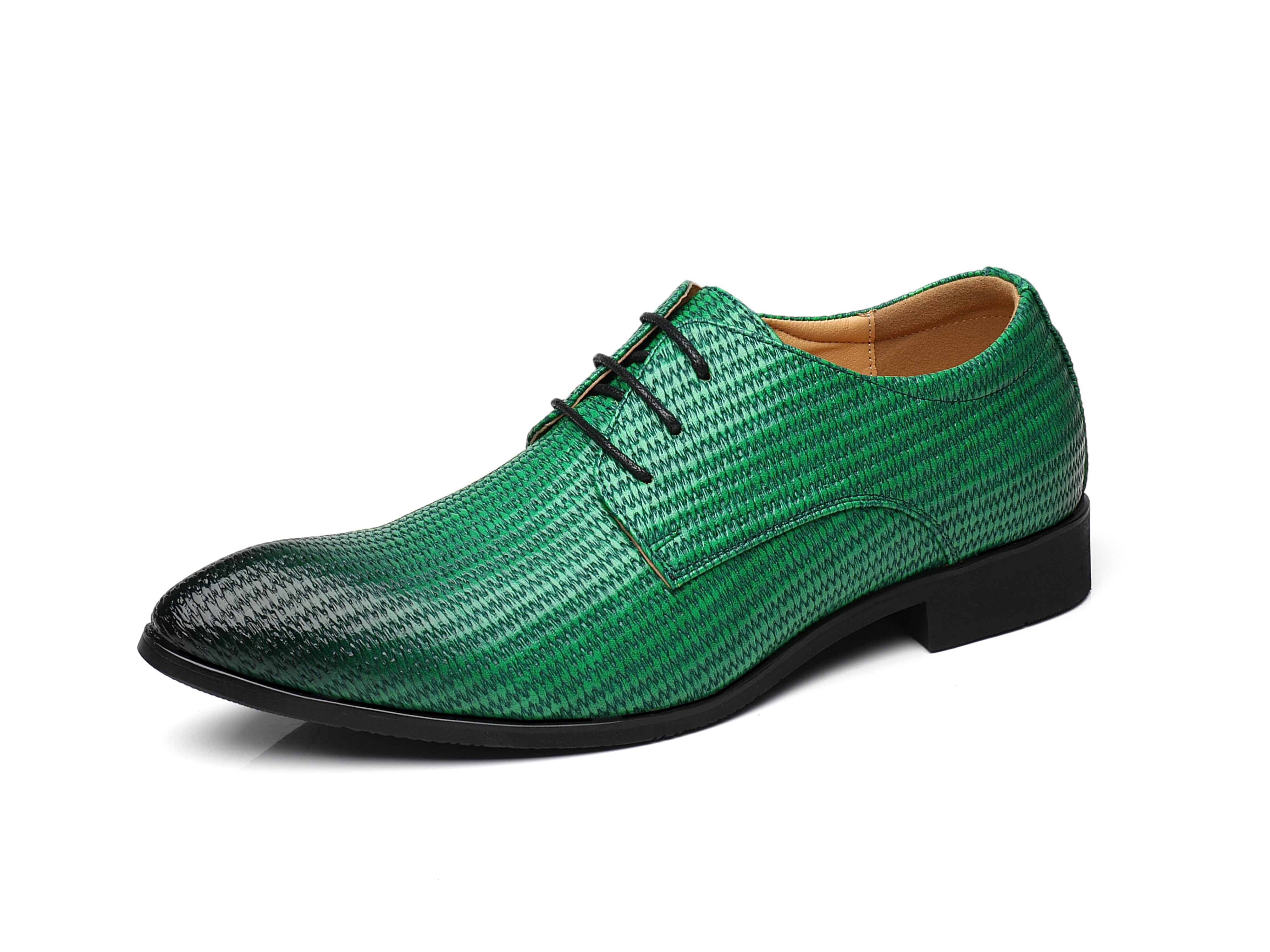 Zapatos Derby tejidos en relieve para hombre