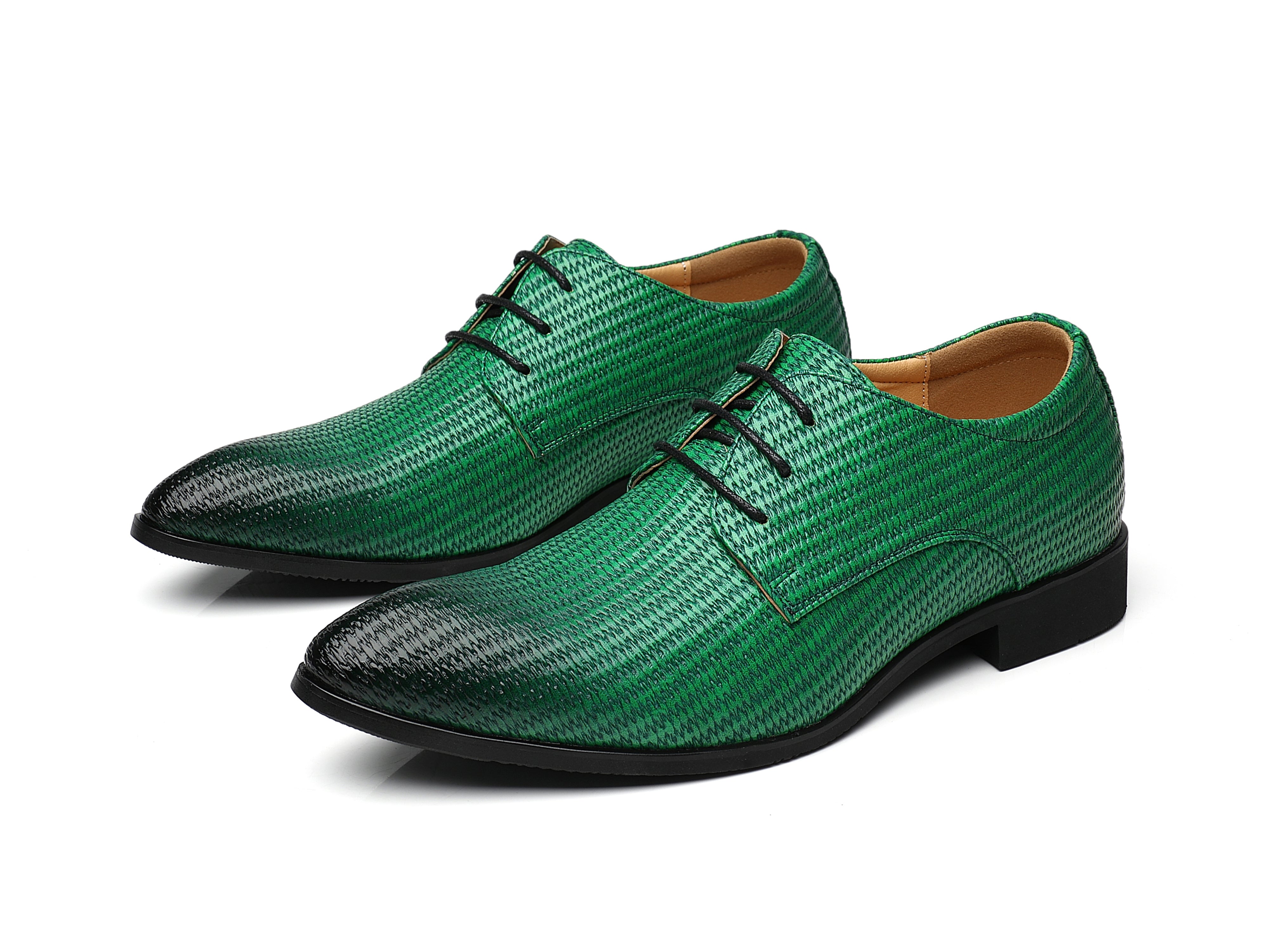 Zapatos Derby tejidos en relieve para hombre