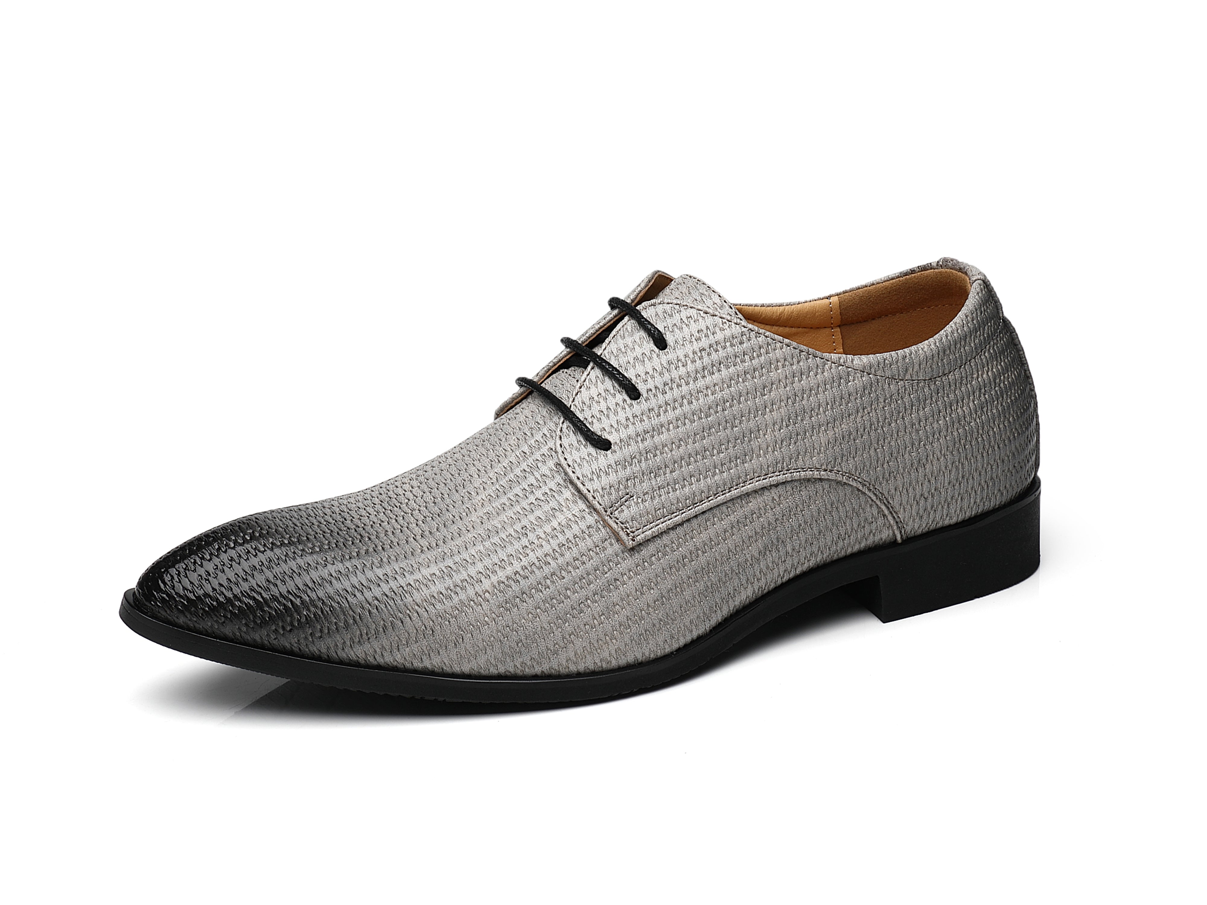 Zapatos Derby tejidos en relieve para hombre