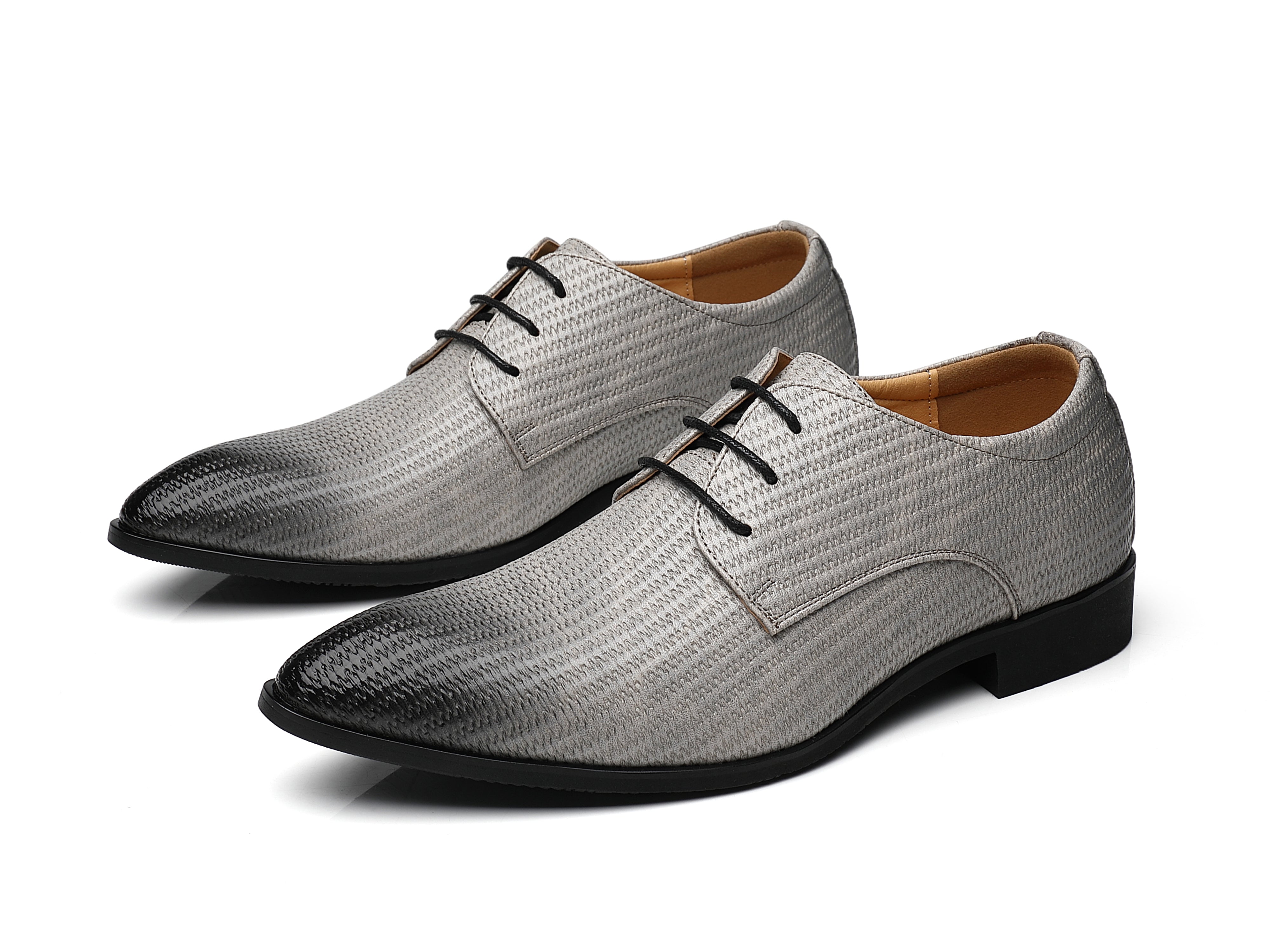 Zapatos Derby tejidos en relieve para hombre