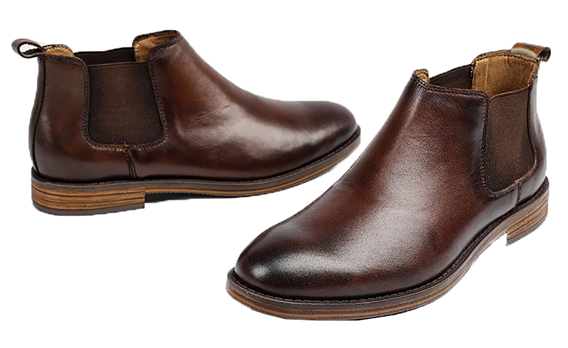 Men's Genuine Handmade Plain Toe Chelsea Boots