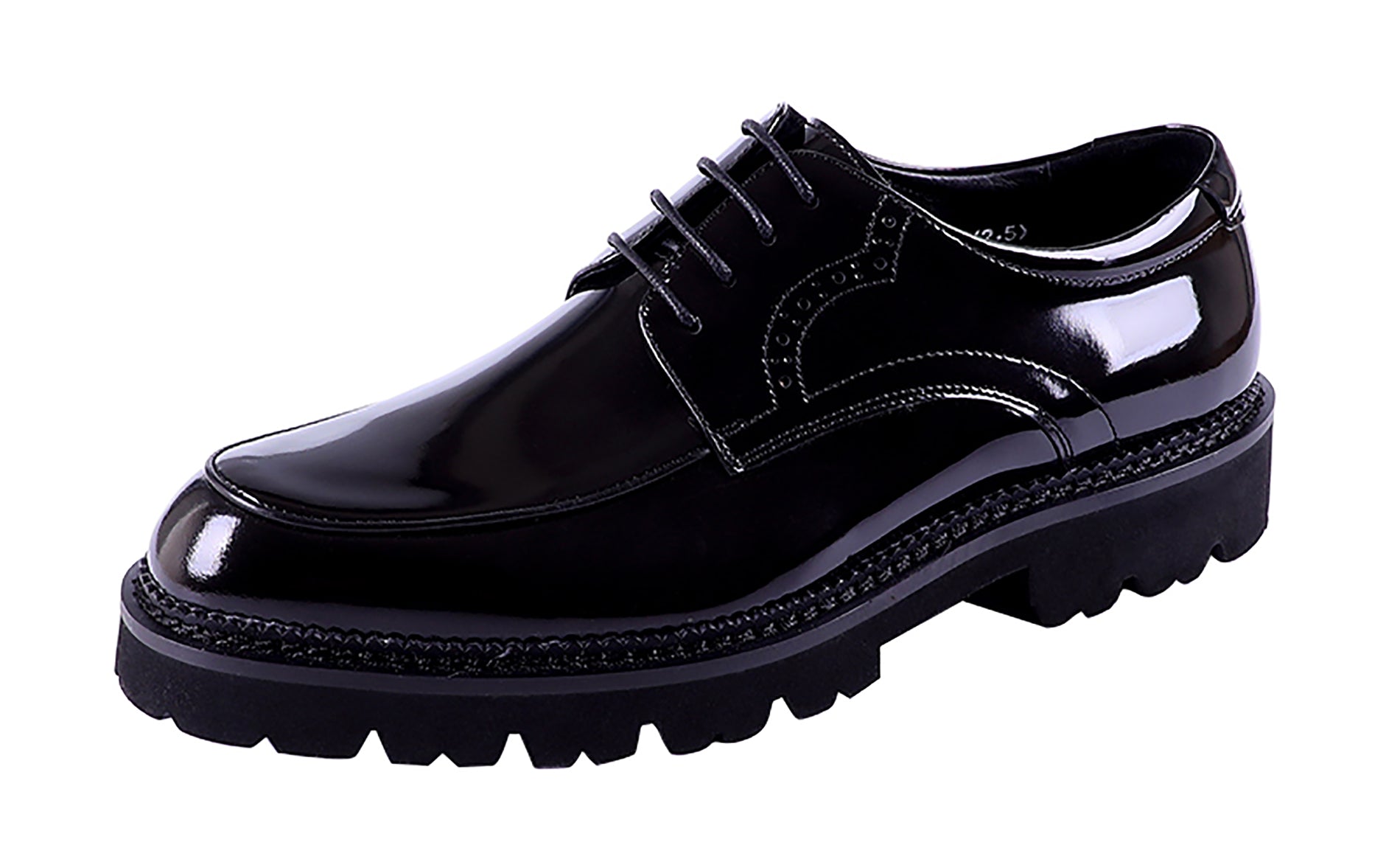 Men's Handmade Dress Plain Toe Brogues Derby