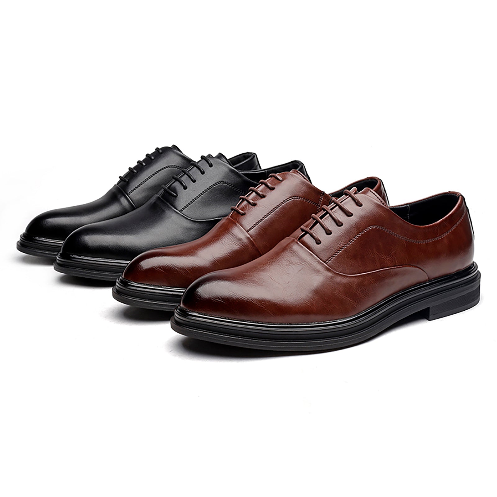 Zapatos Oxford clásicos de cuero para hombre