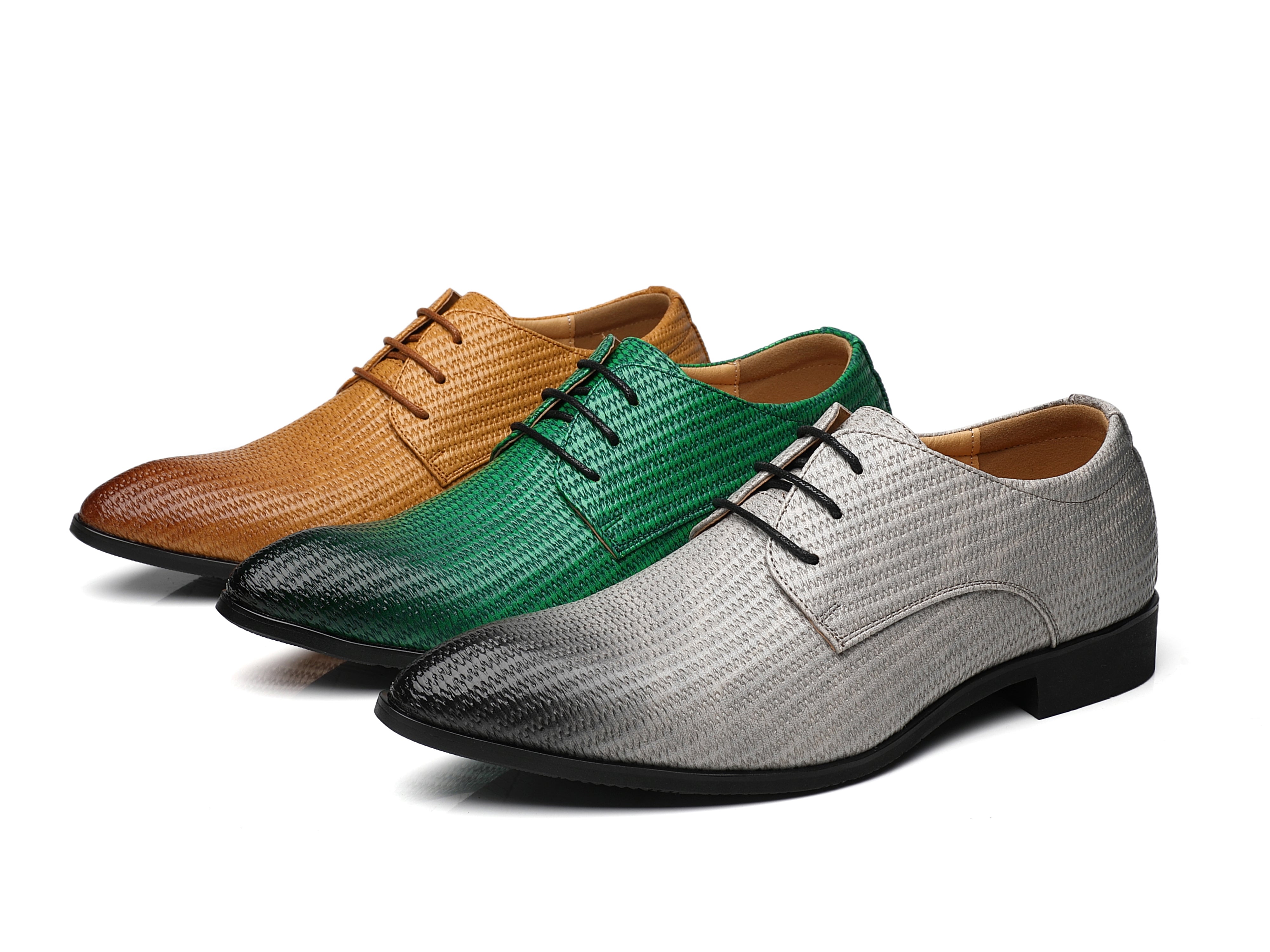 Men's Embossed Woven Derby Shoes