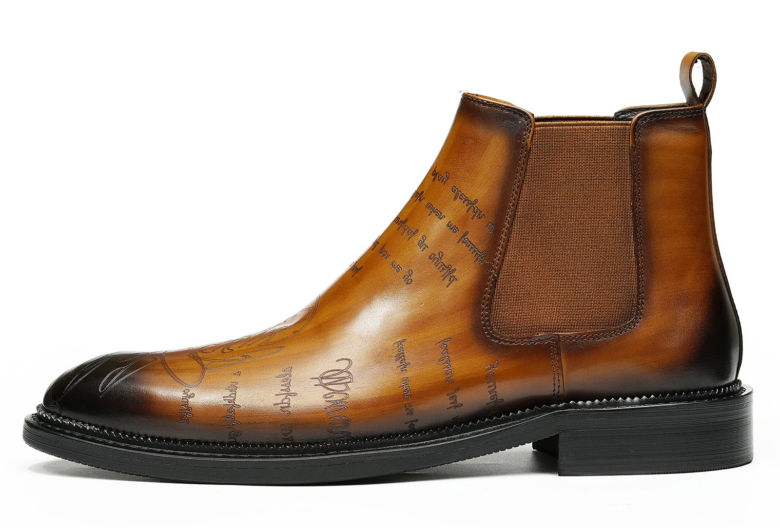 Men's Fashion Dress Formal Carve Chelsea Boots