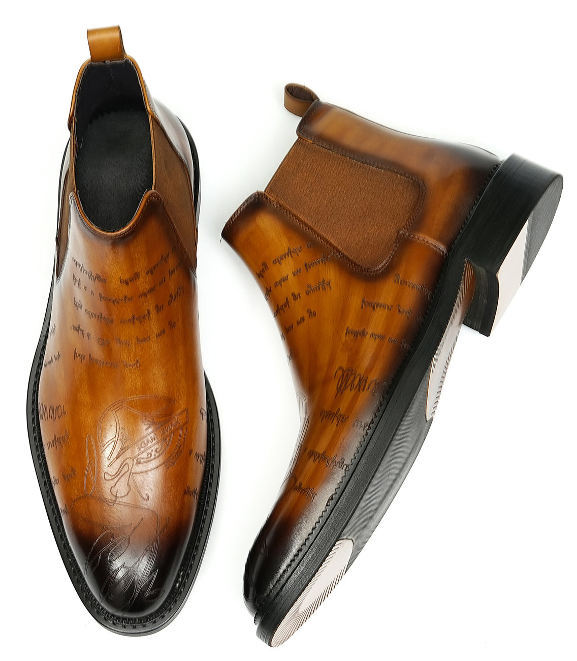 Men's Fashion Dress Formal Carve Chelsea Boots