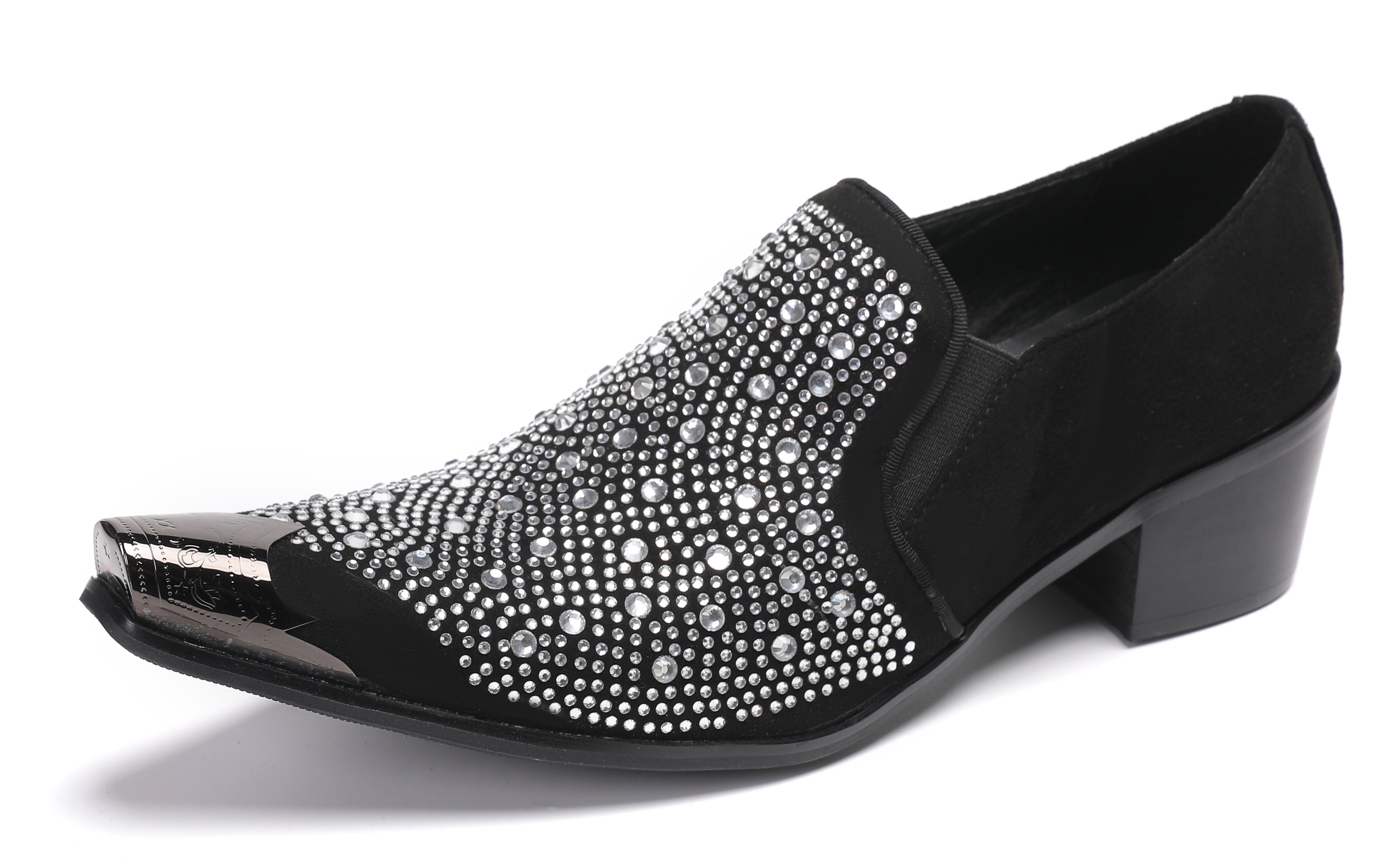 Men's Metal-Tip Toe Beaded Penny Loafers